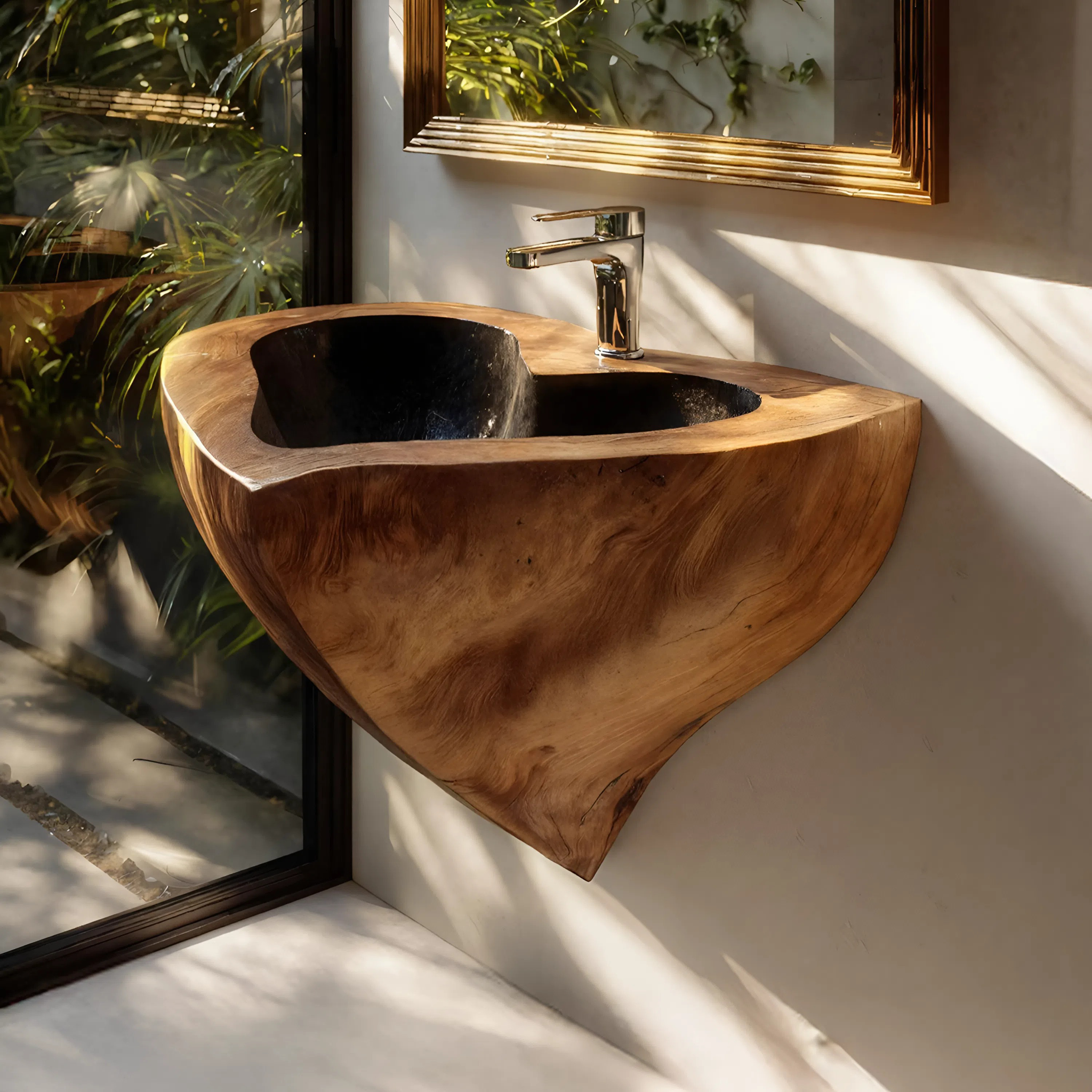 Mid Century Solid Wood Vanity Sink For Modern Bathroom Furniture Decor SILDTTNVS053