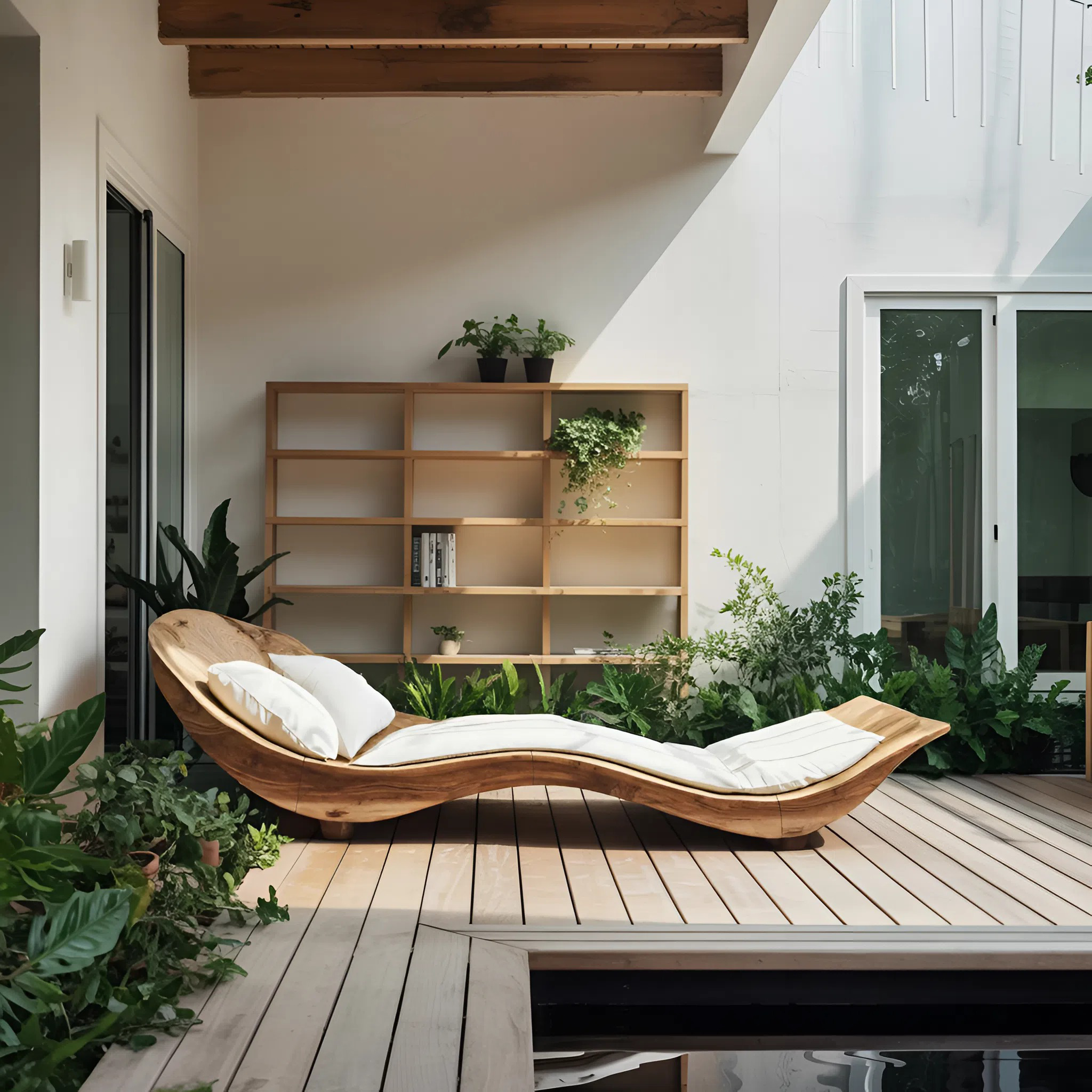 Mid Century Wooden Daybed For Modern Bedroom Furniture Decor SILDTTNDB003