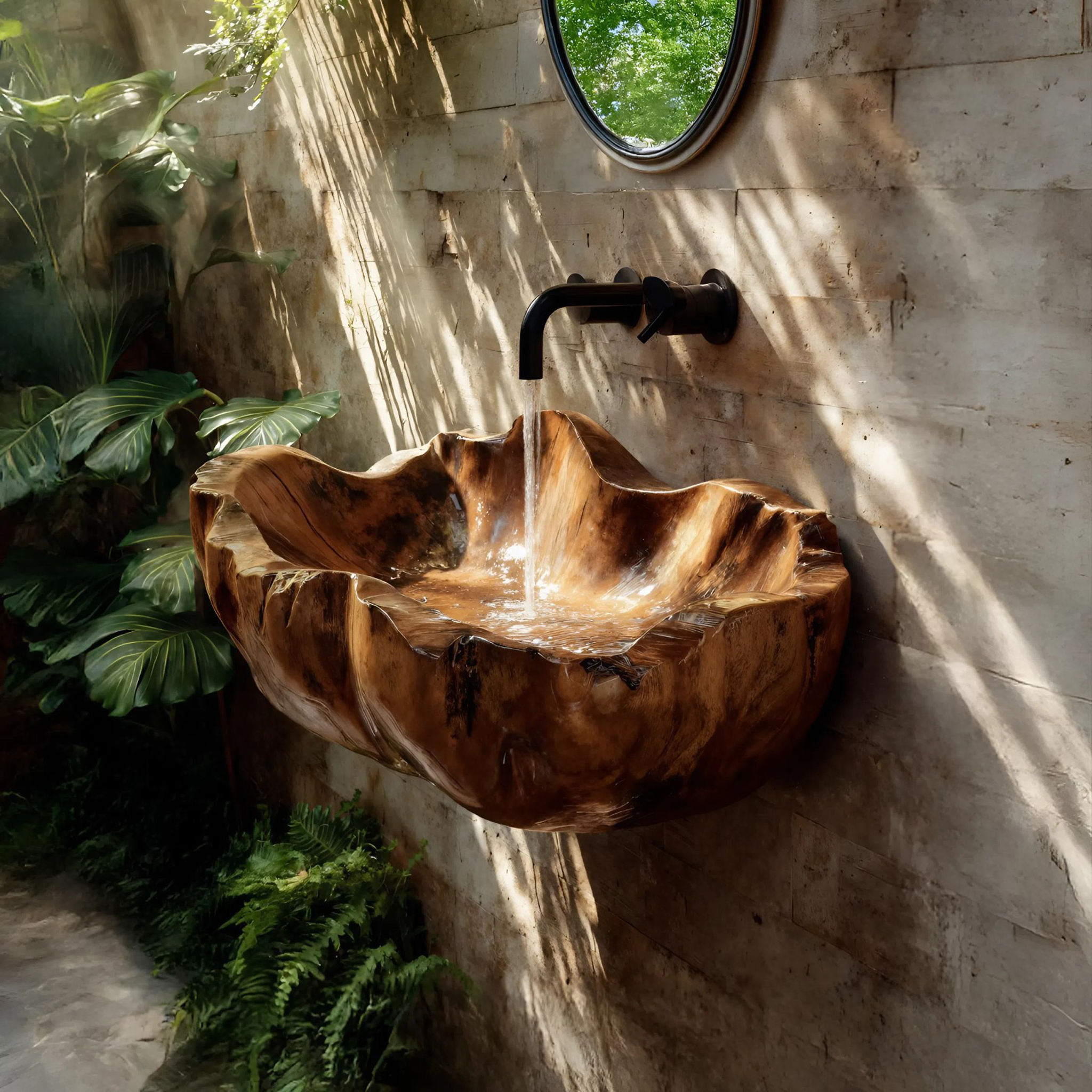 Modern Solid Wood Wash Basin For Luxury Bedroom Furniture Decor SILDTTRVS033