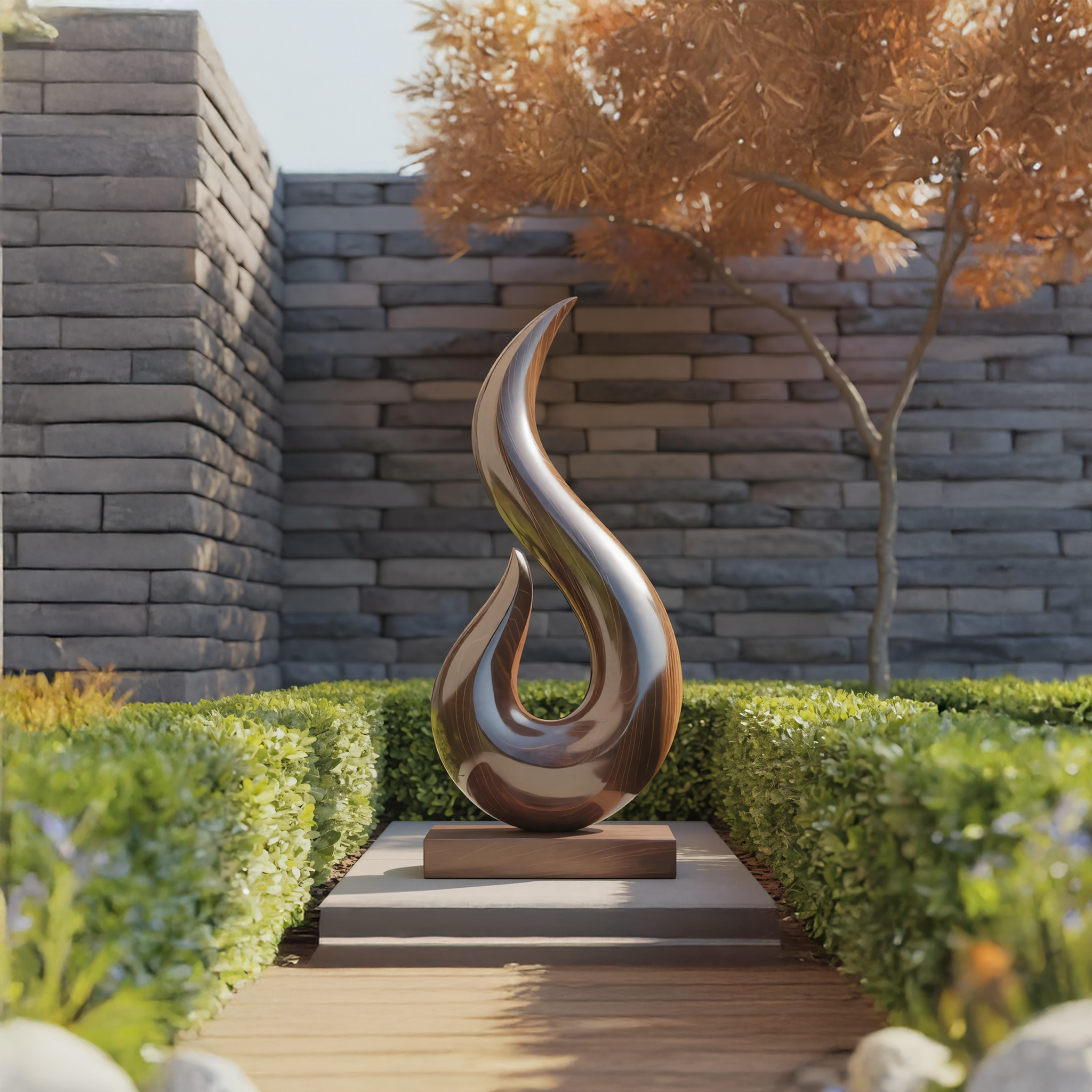 Handcrafted Abstract Sculpture For Outdoor Wall Design SILDTTRAS010