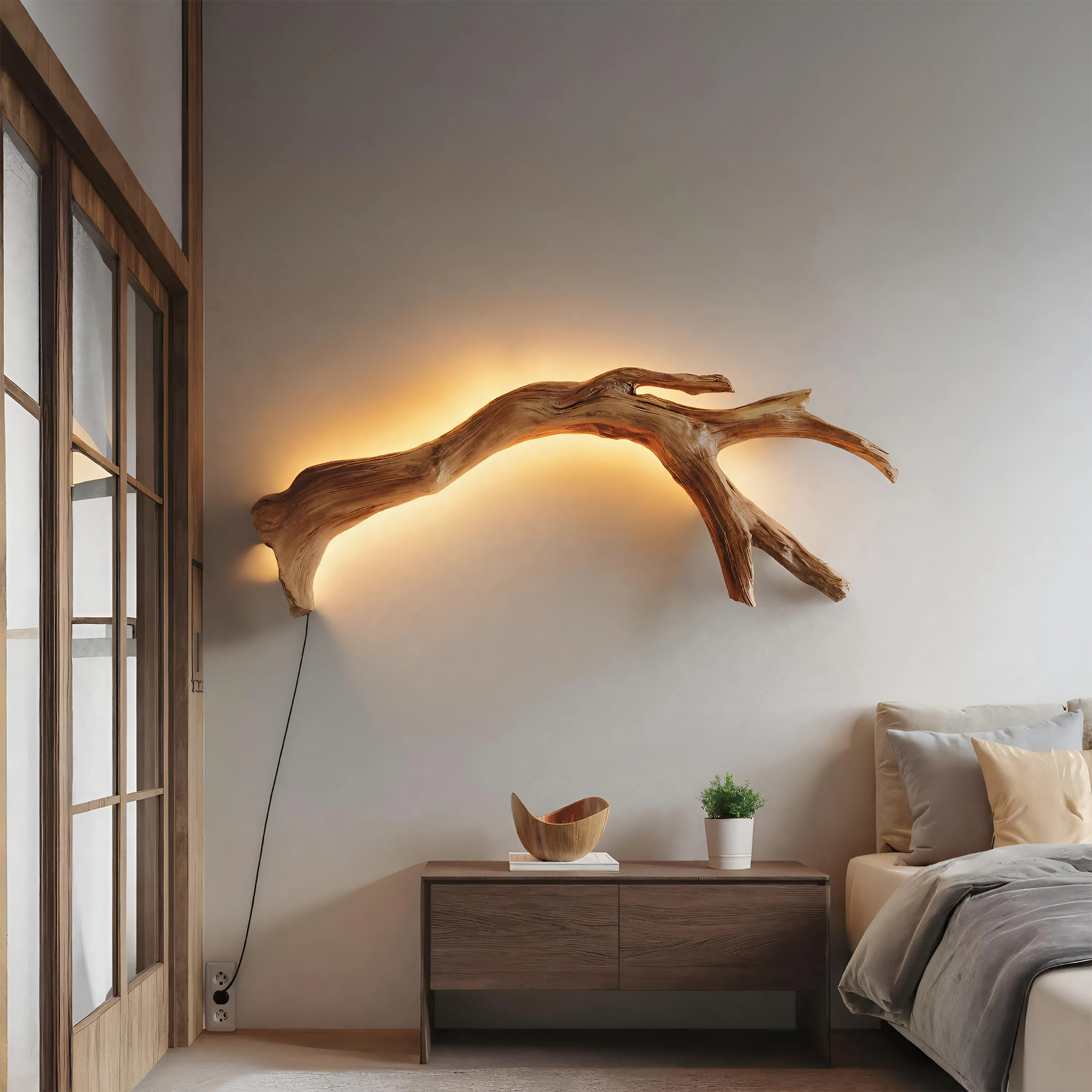 Modern Organic Branch LED Wall Lamp For Bedroom SITHTTLAM027