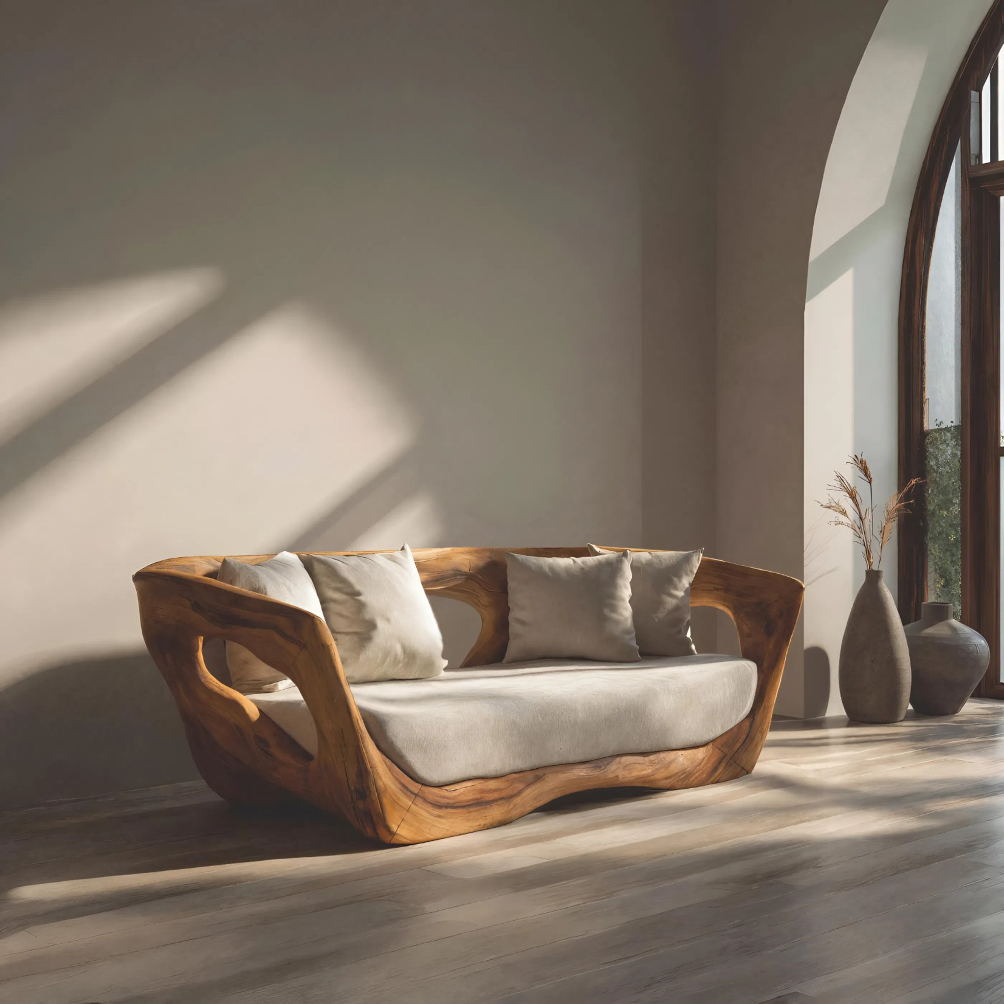 Modern Sculpted Sofa For Living Room Decor RTTHHNSFA003