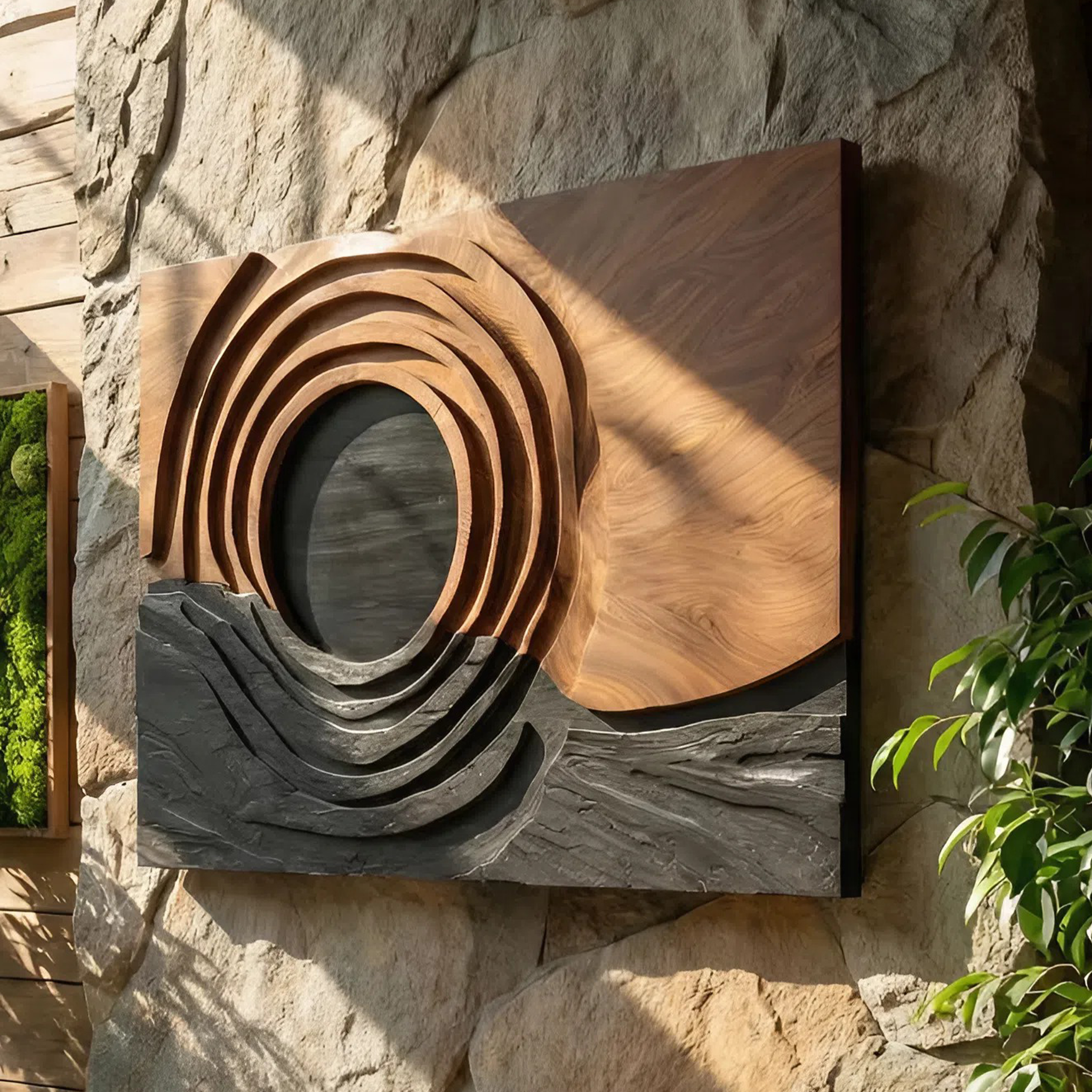 Contemporary Organic Wall Sculpture For Dining Area Accent SILDTTNWA058