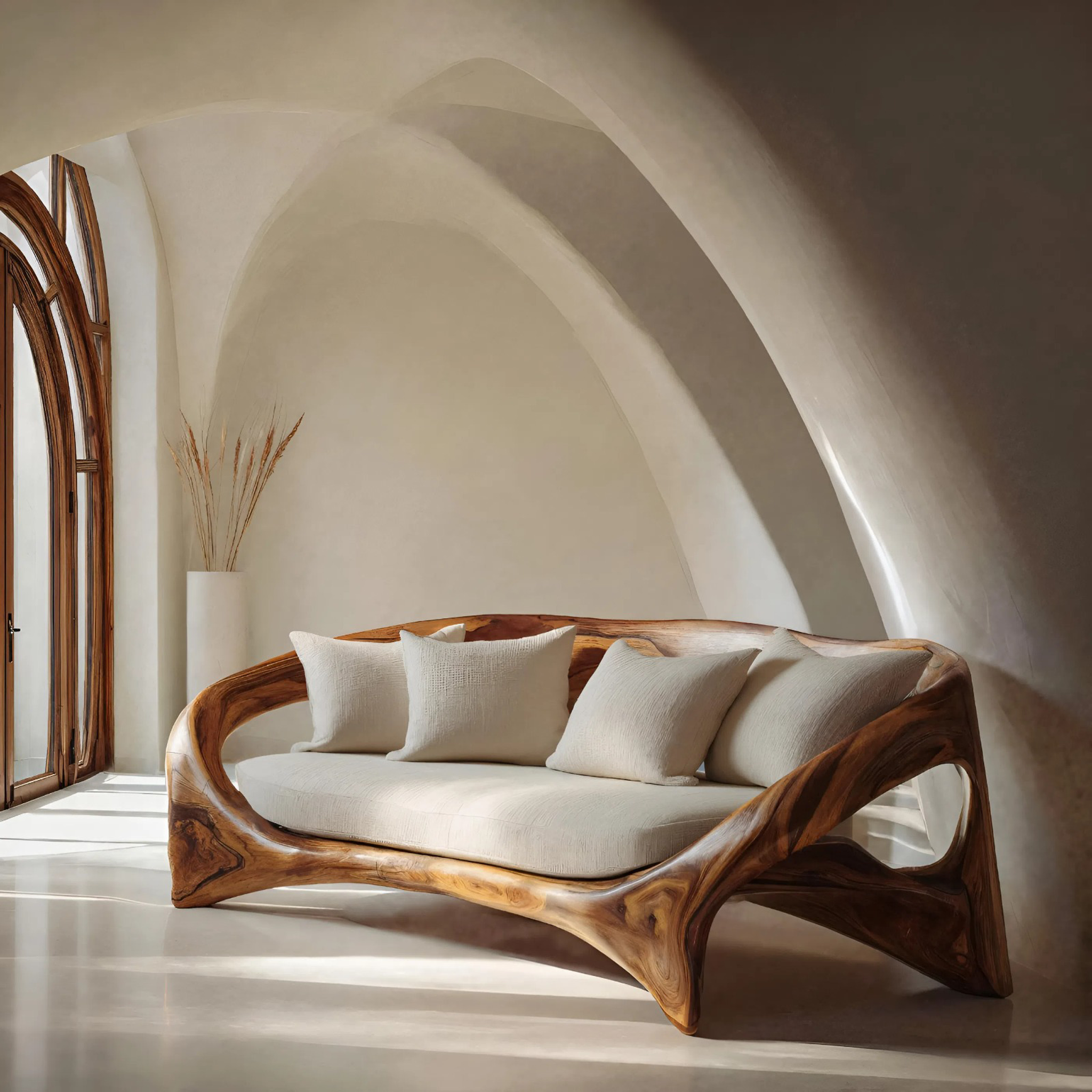 Organic Sculptural Sofa For Living Room Space RTTHHNSFA005