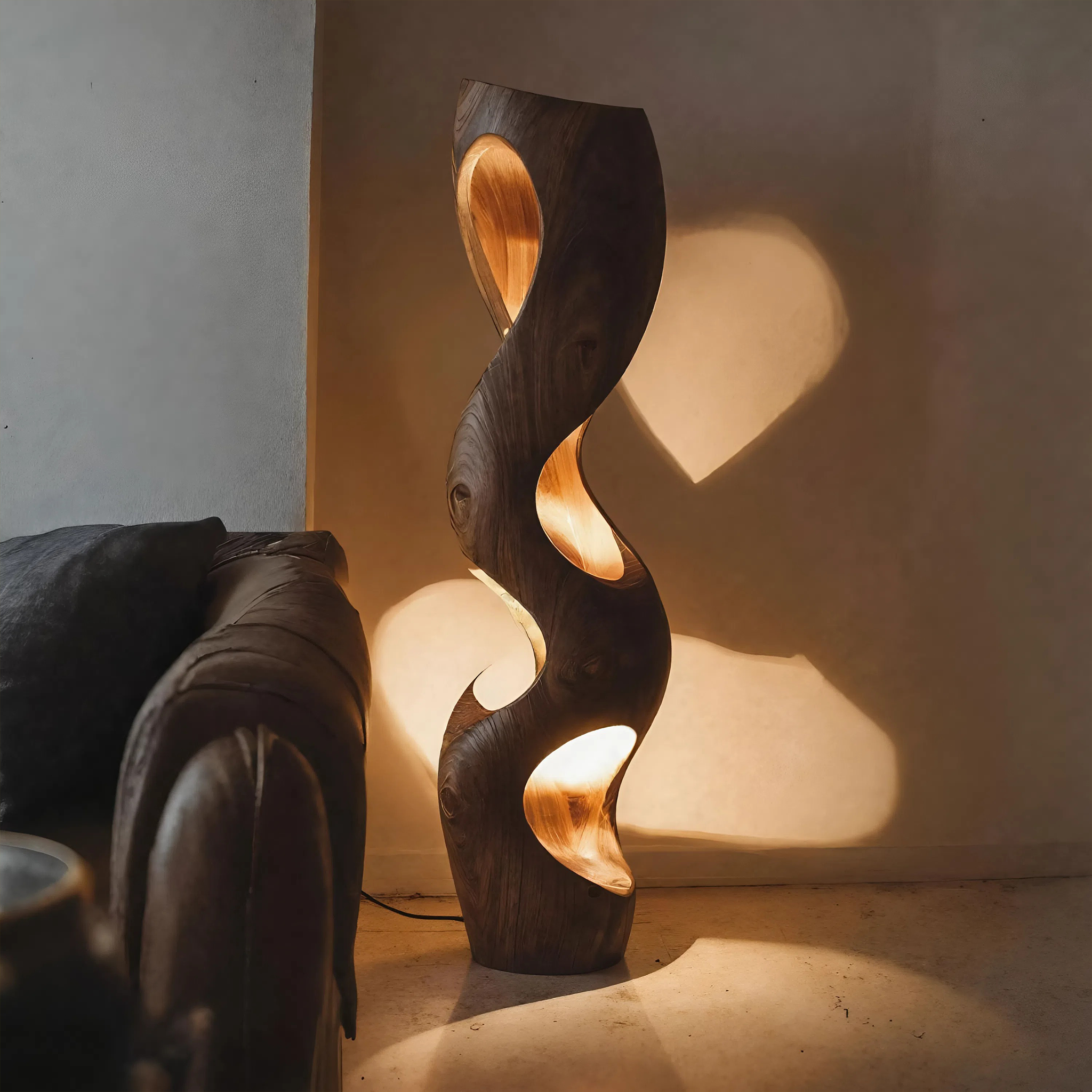 Organic Sculptural Floor Lamp For Modern Living Room RTTHHNLAM038