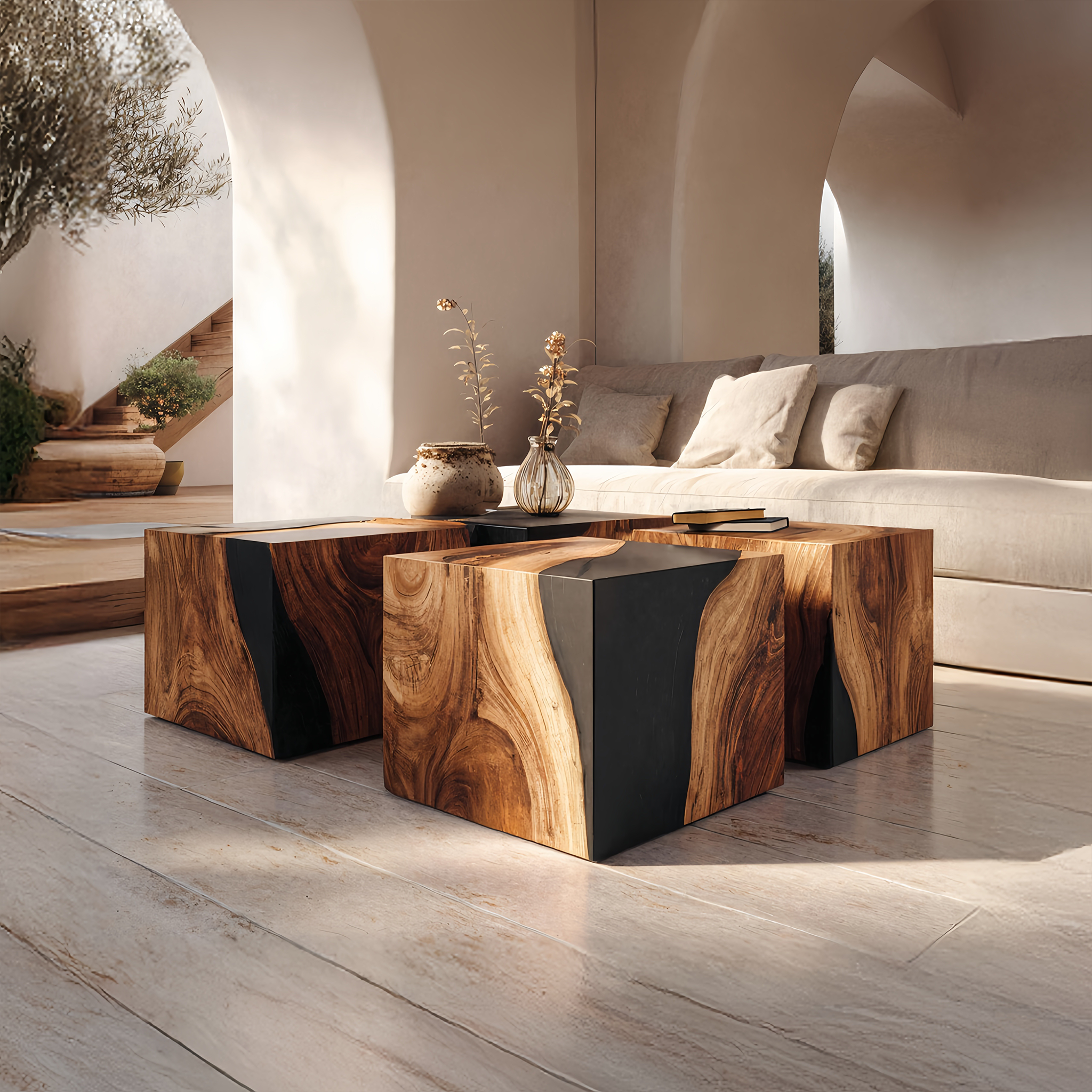 Handcrafted Low Coffee Table For Contemporary Interiors SILDTTNCF050