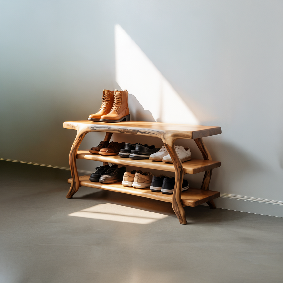 Rustic Crafted Shoe Organizer Entryway And Studio SINLSASB077