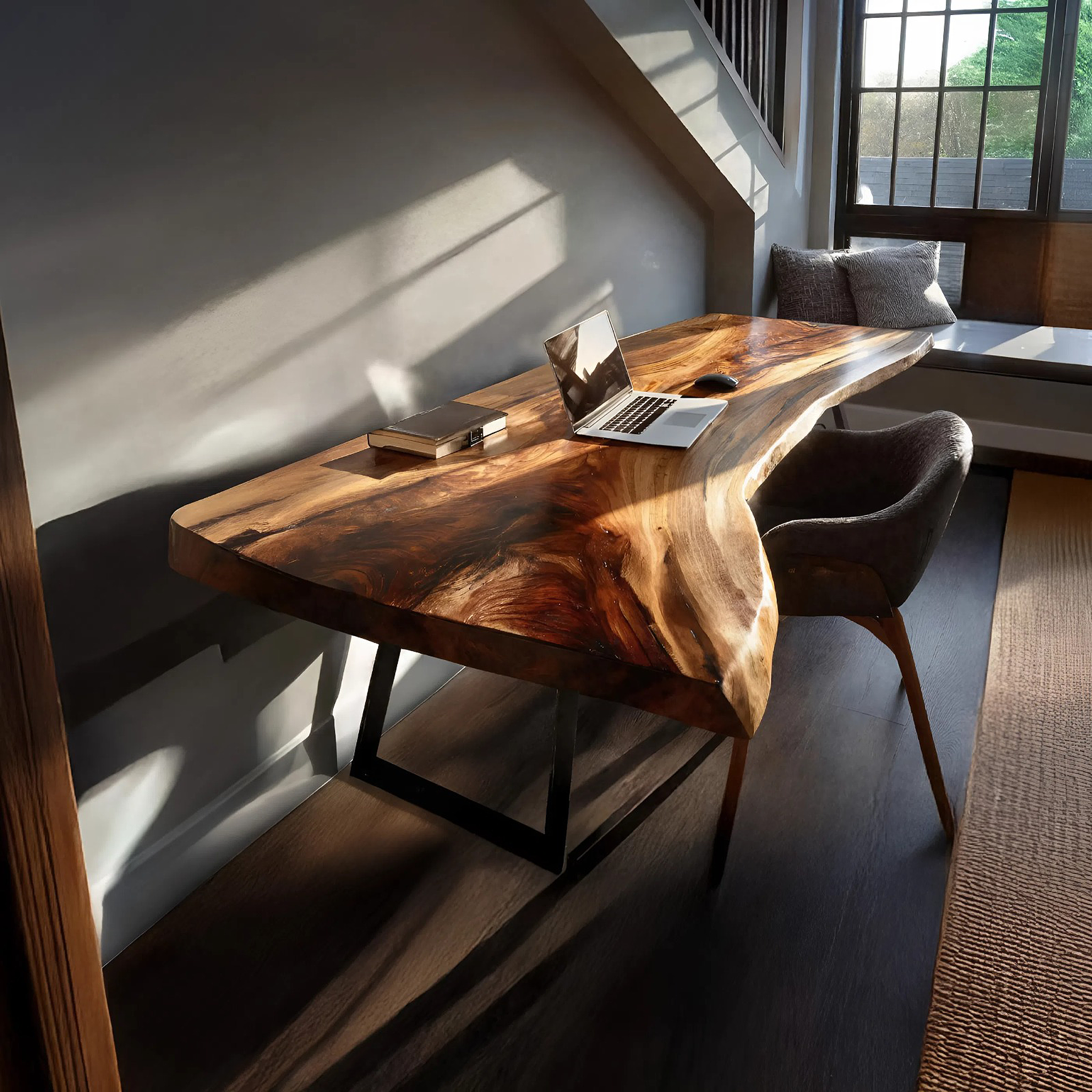 Farmhouse Handmade Live Edge Desk For Interior SILDTTNDE018