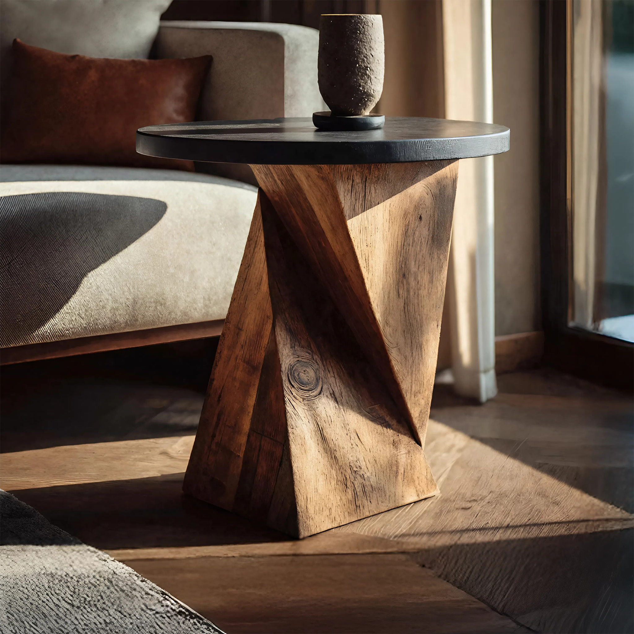 Farmhouse Solid Wood End Table For Cozy Bedside Table SILDTTNSTA007