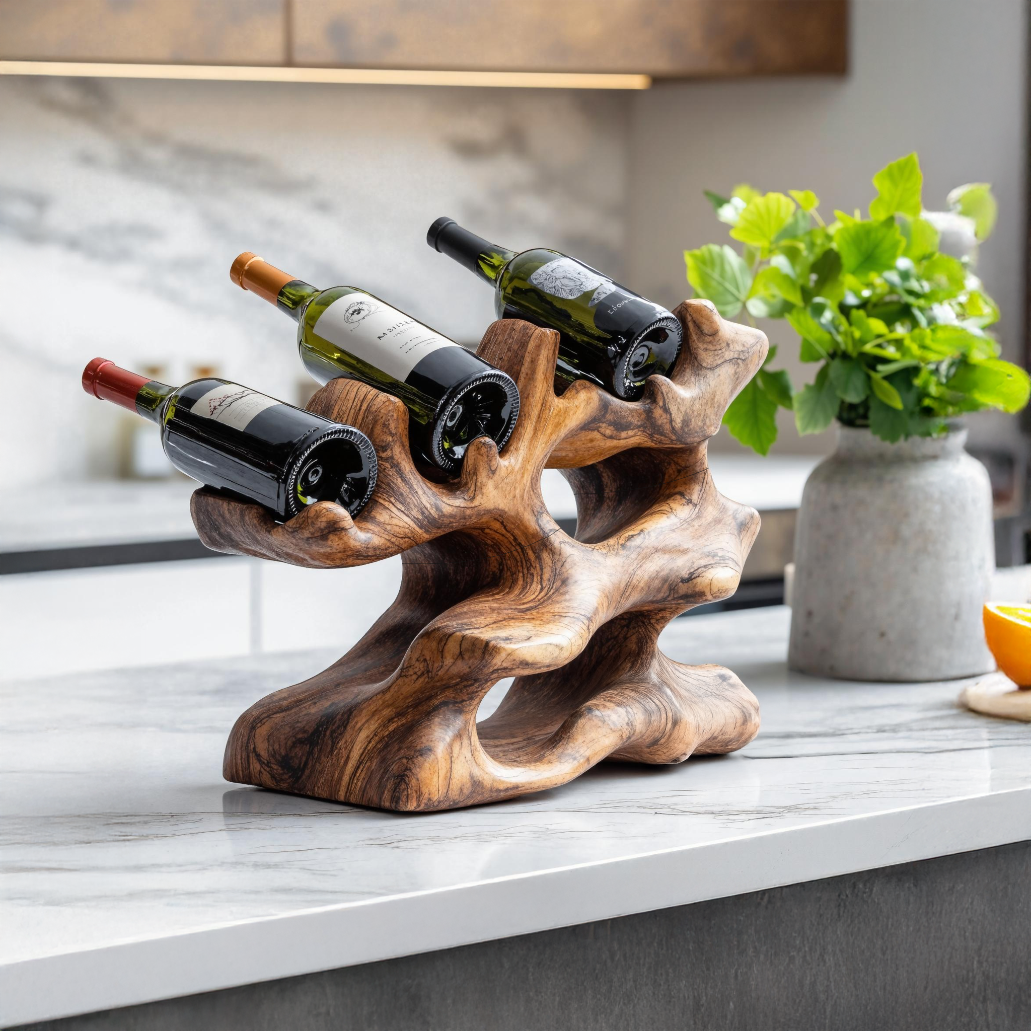 Rustic Wine Rack For Kitchen Island Rustic Feature SILDTTNWH014