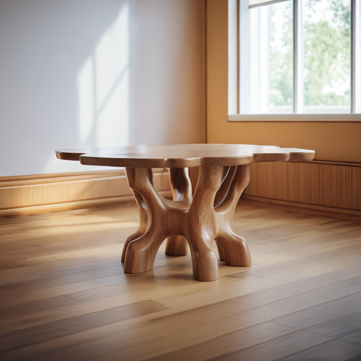 Rustic Organic Sculptural Dining Table Dining Room Or Living Room SINLSADT146