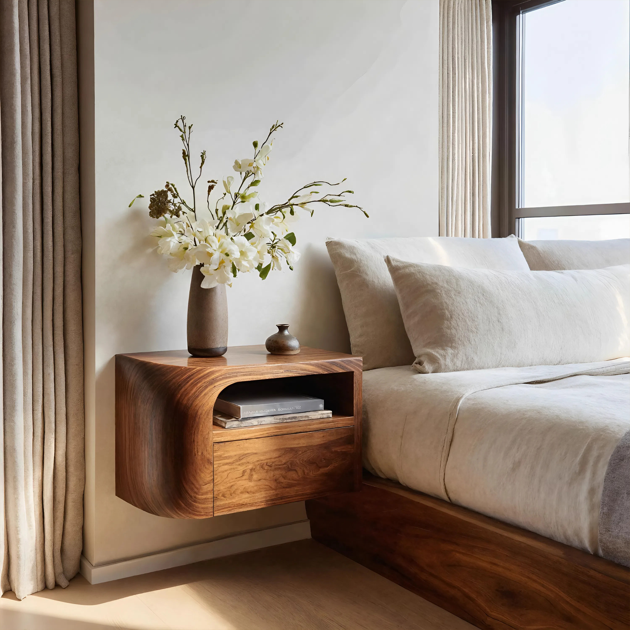 Modern Floating Nightstand For Bedroom RTTHHNNS008