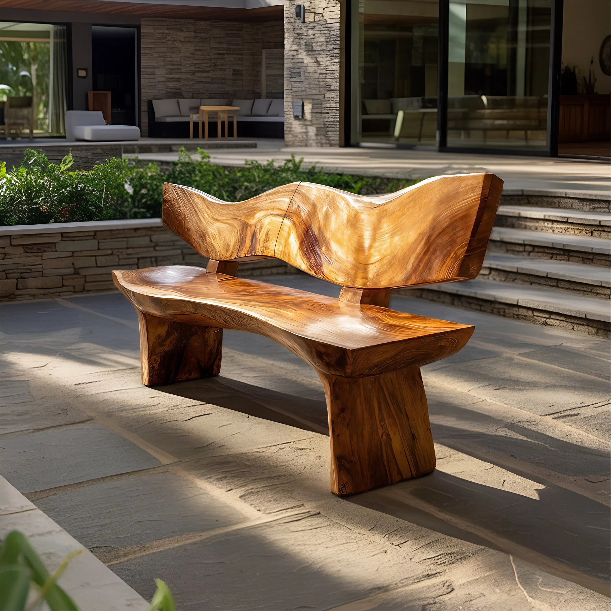 Live Edge Wood Entryway Bench For Natural Home Interiors SILDTTRBEN030