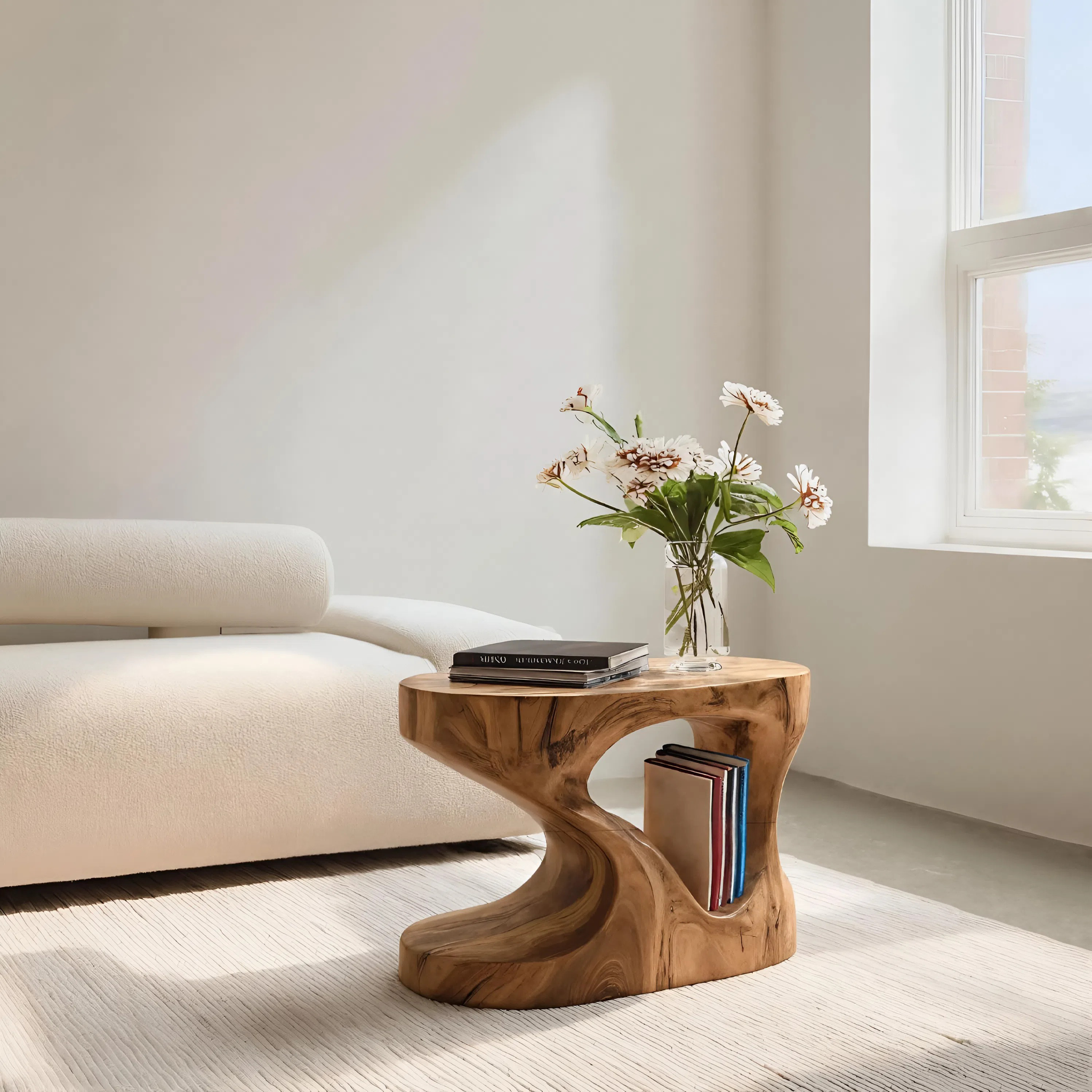 Modern Organic Side Table For Living Room Or Bedroom SITHHNSTA018