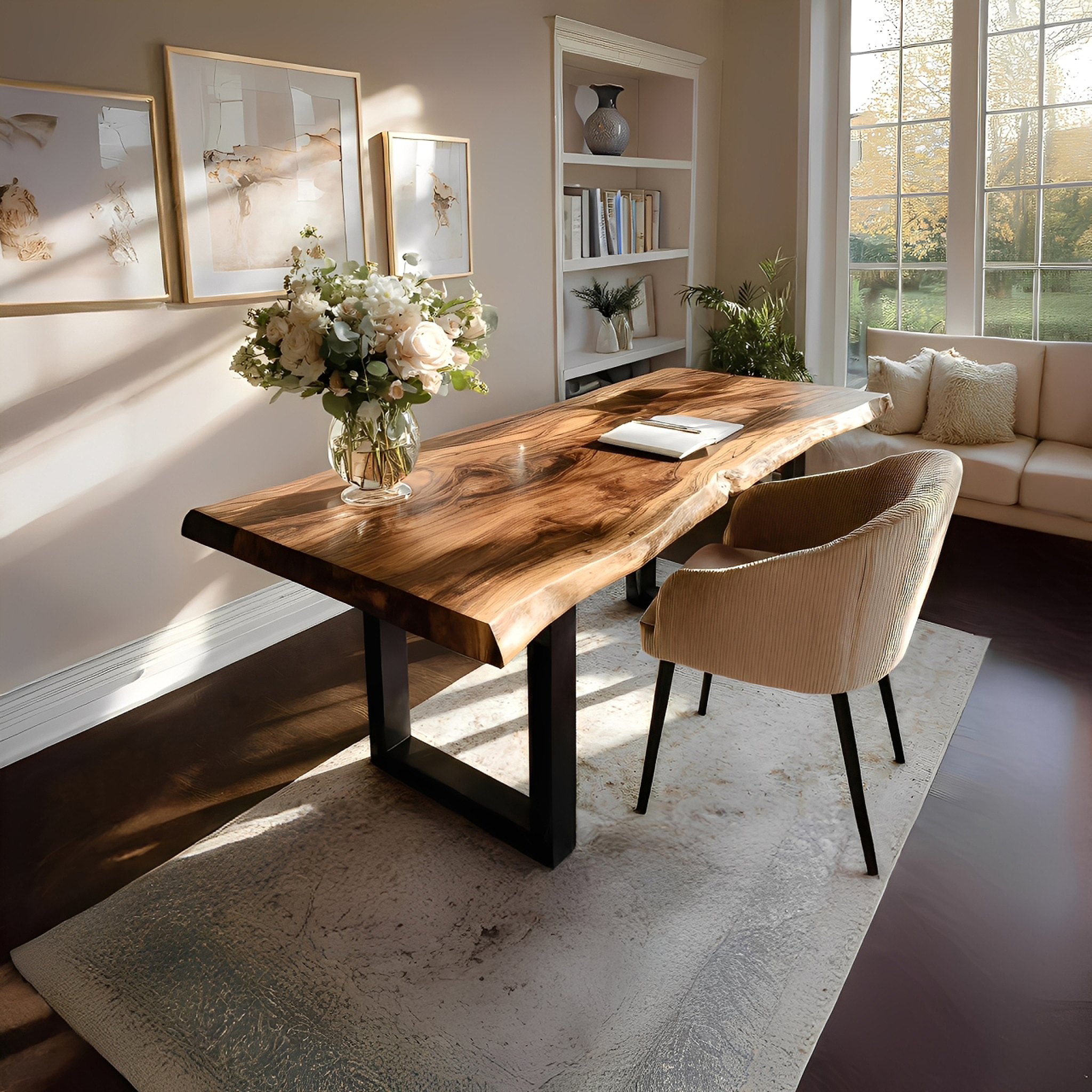 Farmhouse Solid Wood Desk For Classic Decor SILDTTNDE022