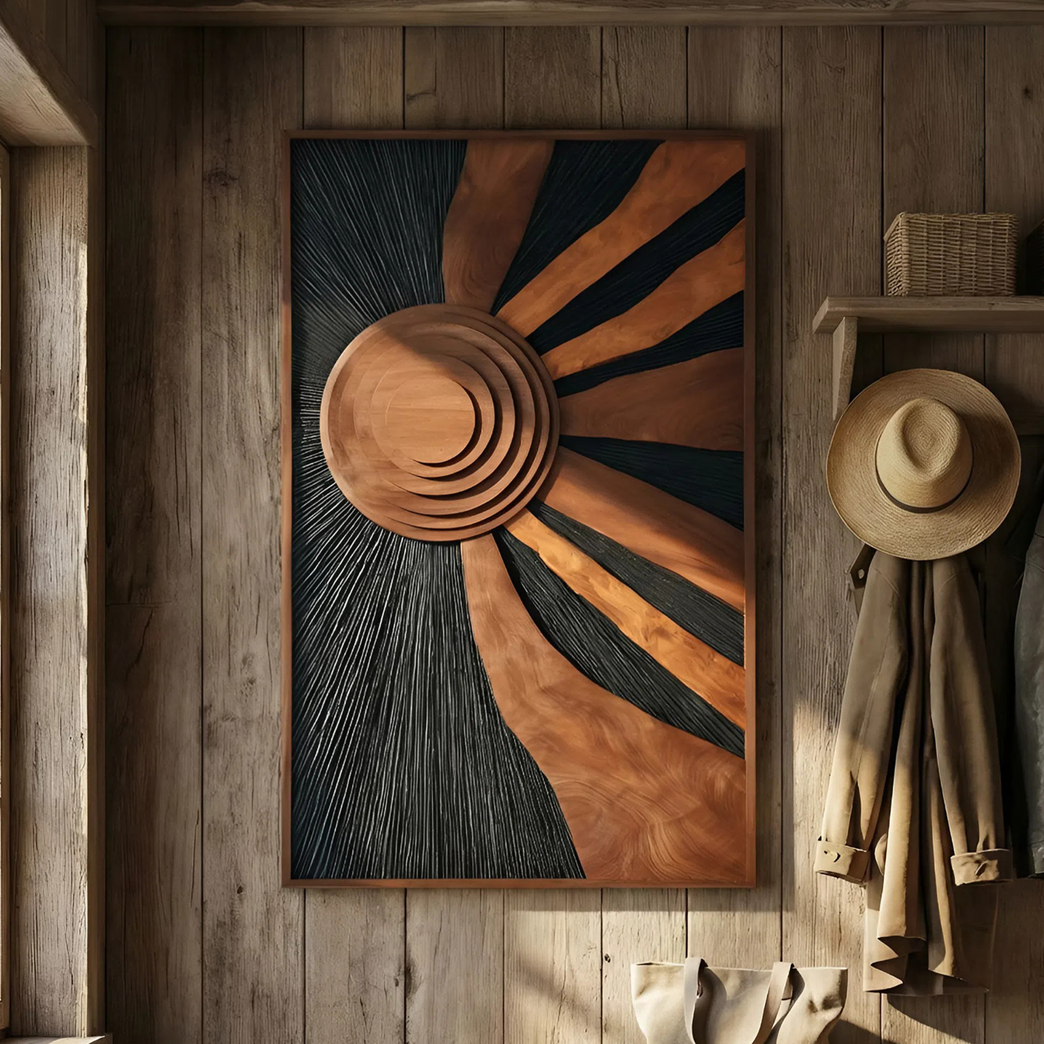 Mid Century Flowing Wall Sculpture For Dining Area Decor SILDTTNWA065