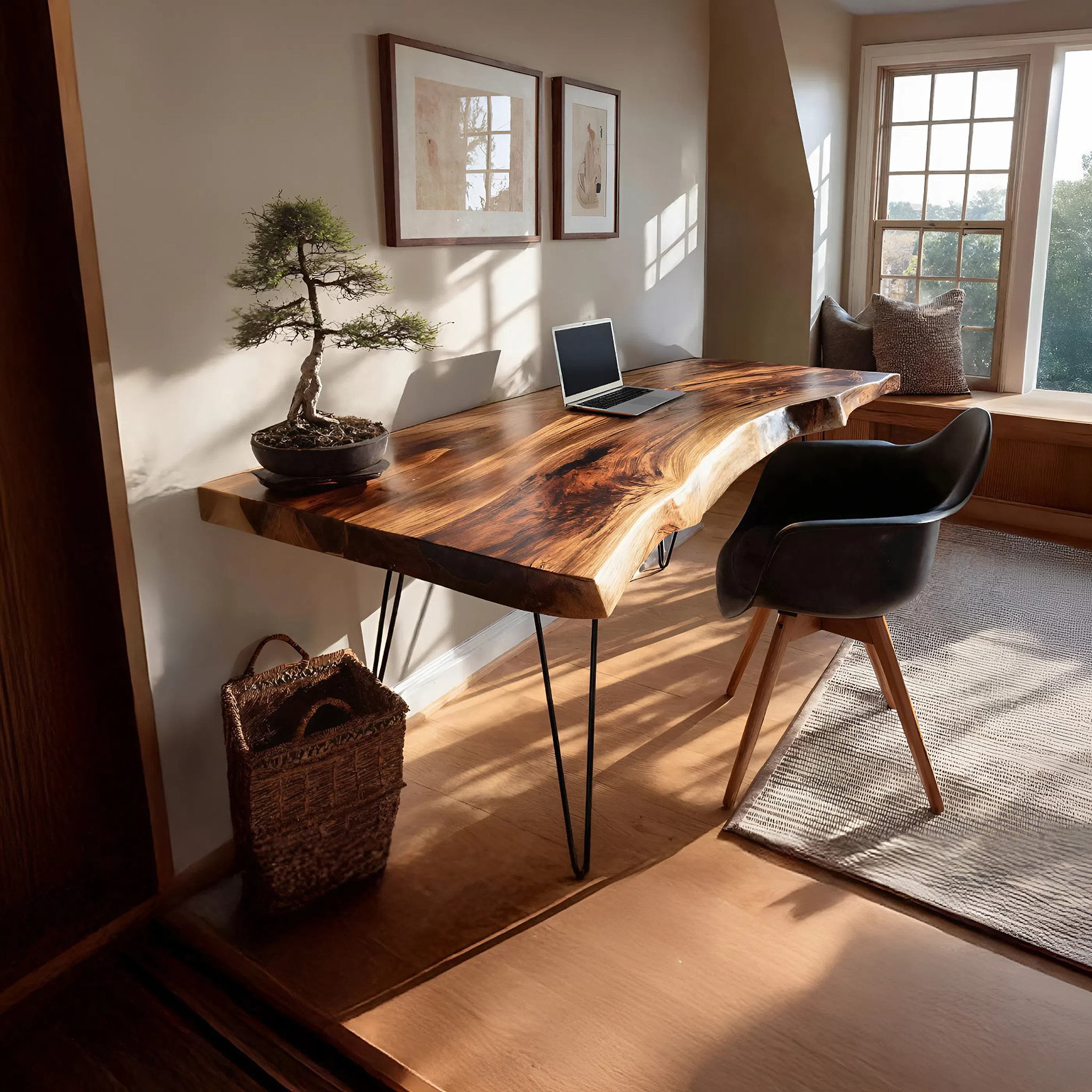Handcrafted Solid Wood Desk For Bedroom Decor SILDTTNDE019