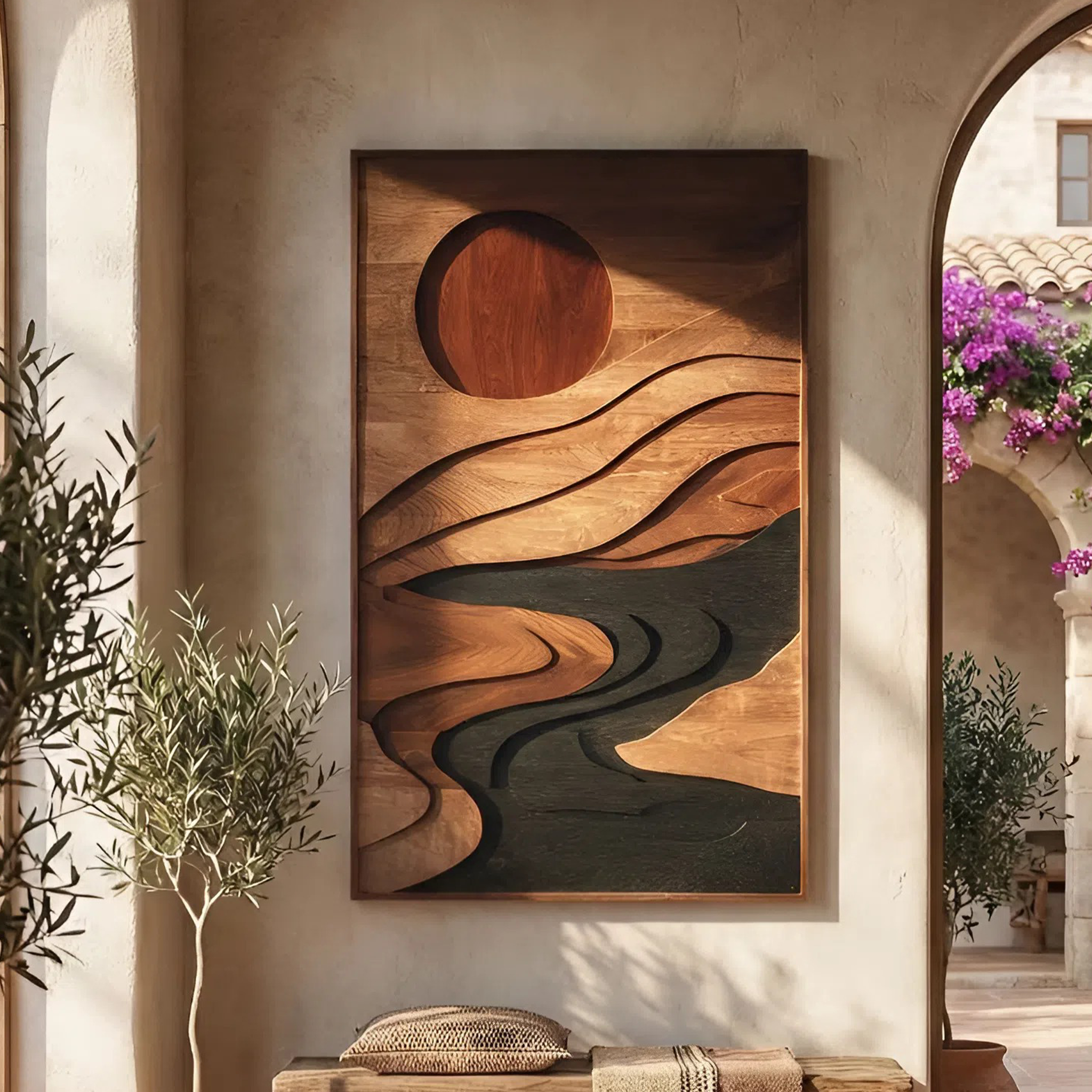 Mid Century Flowing Wall Decor For Entryway Accent SILDTTNWA045