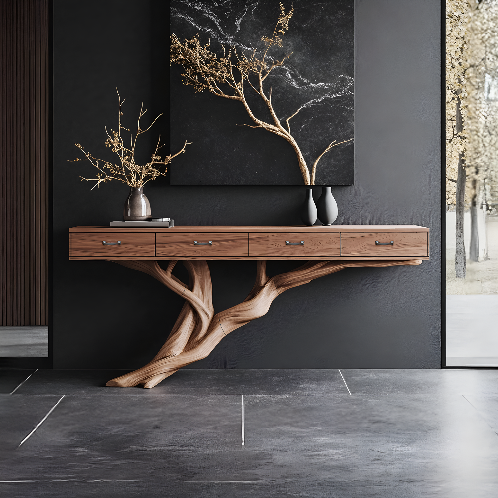 Mid Century Wooden Console Table For Living Room Contemporary Accent SILDTTNCS026