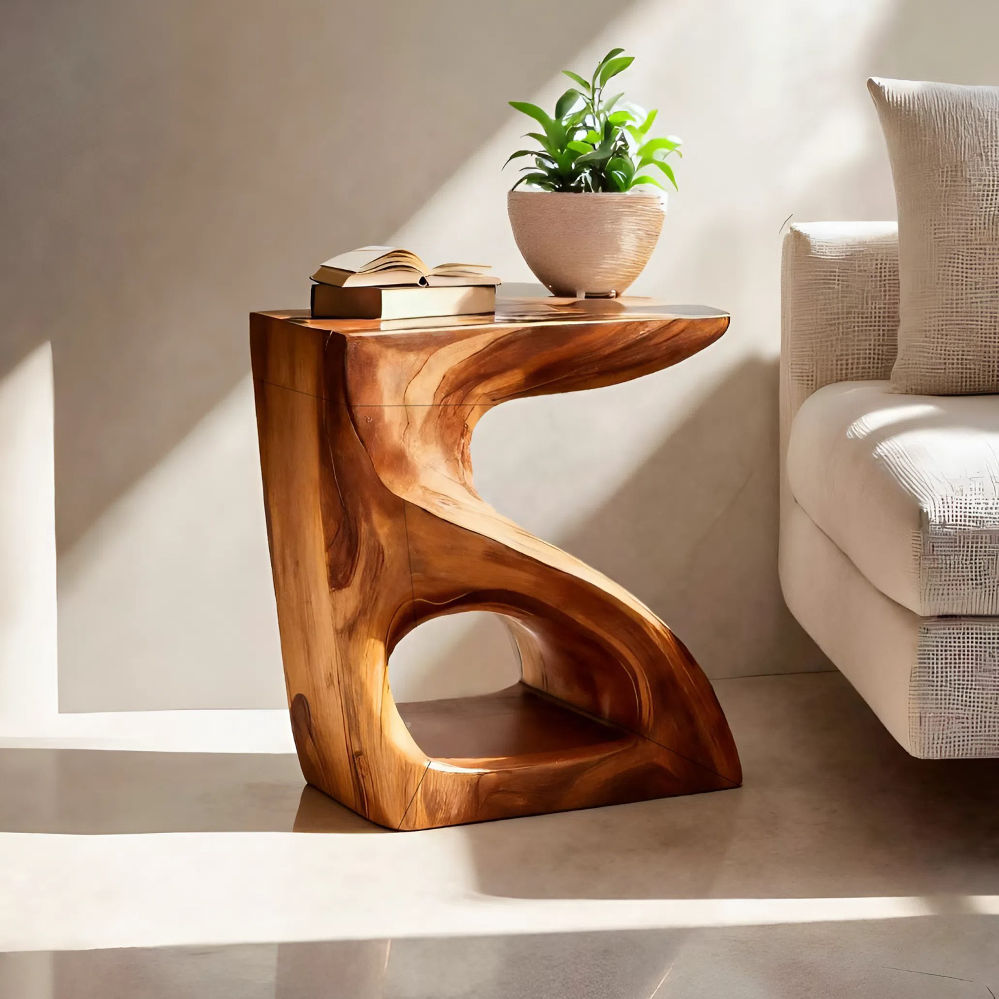 Modern Sculptural Side Table For Home Decor RTTHTTSTA032