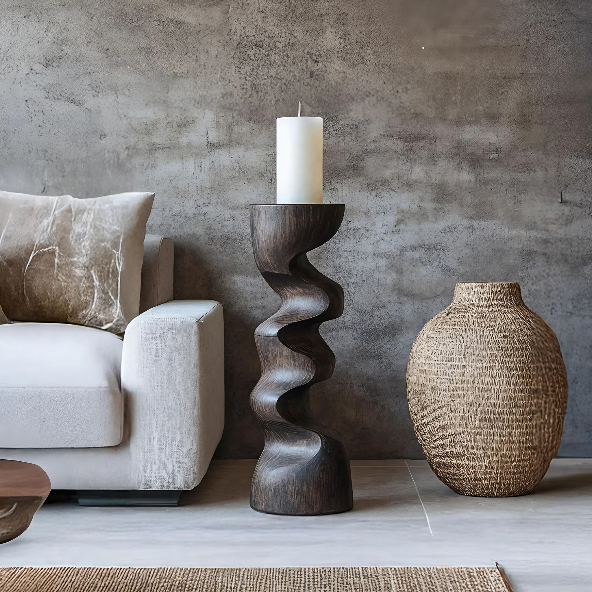 Rustic Candle Stick For Bedroom Cozy Ambience Styling SILDTTNCDH002