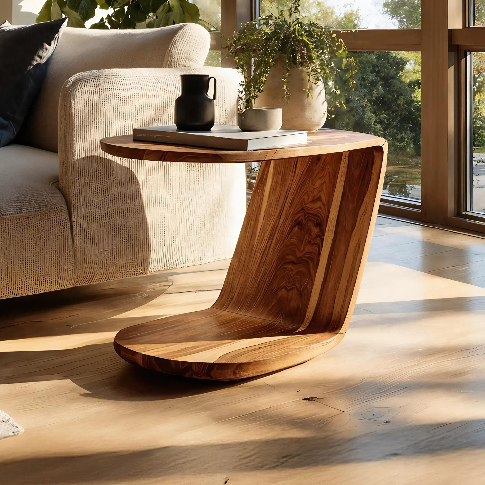 Handcrafted Live Edge Side Table For Furniture Collection SILDTTNSTA027