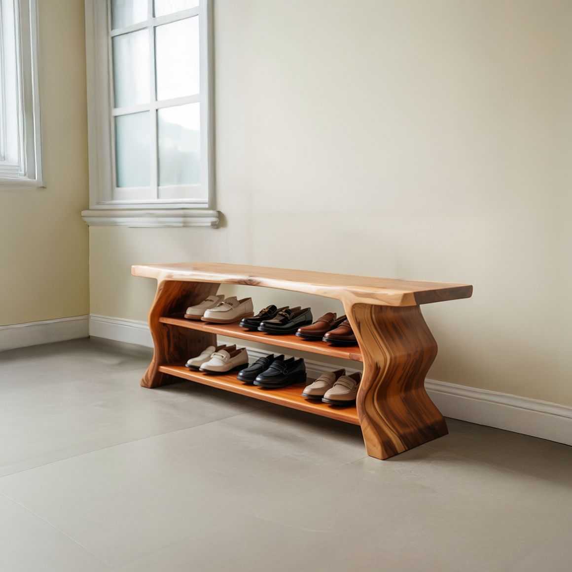 Farmhouse Style Shoe Organizer Entryway And Porch SINLSASB079