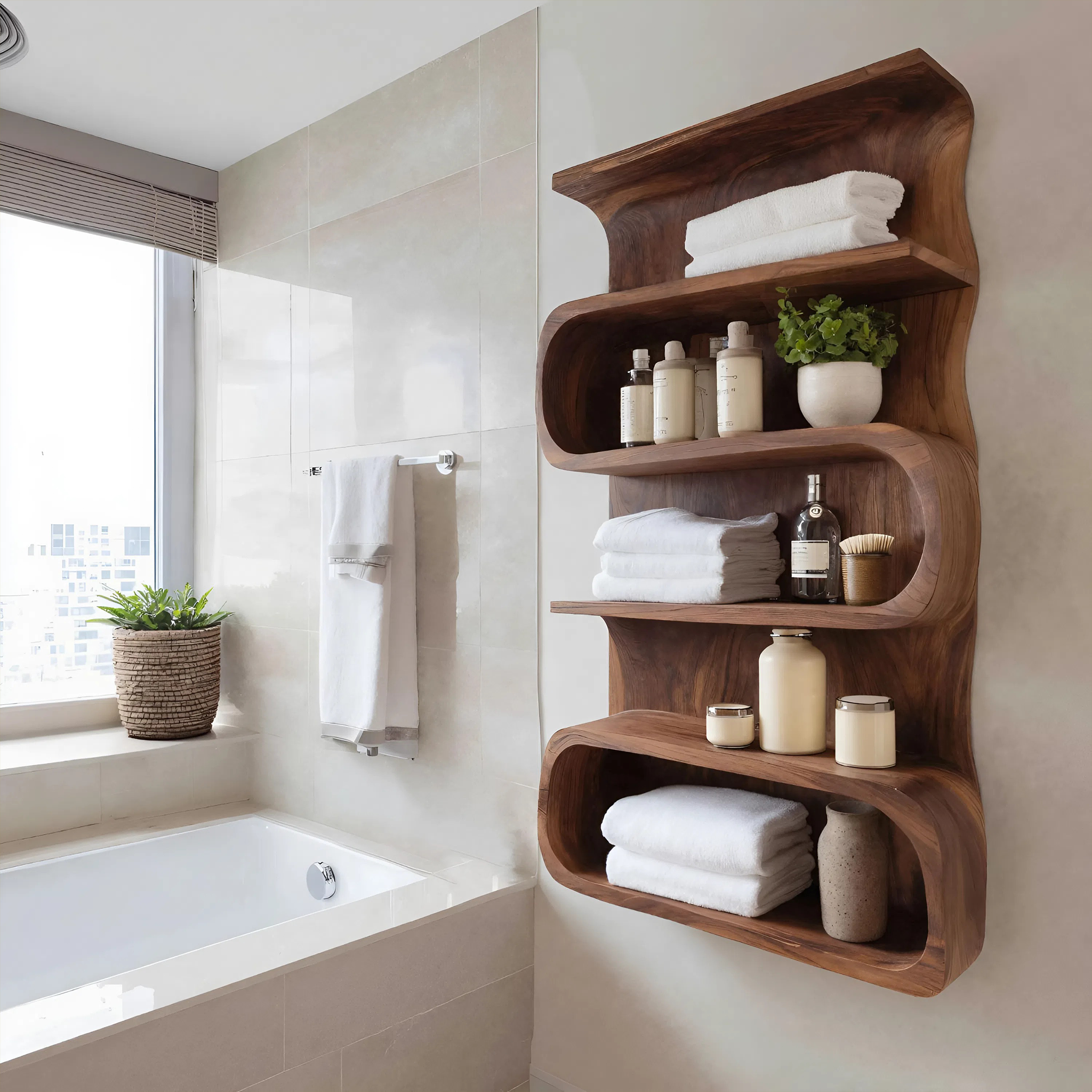 Modern Wall Shelf For Bathroom Interior RTTHHNBAS005