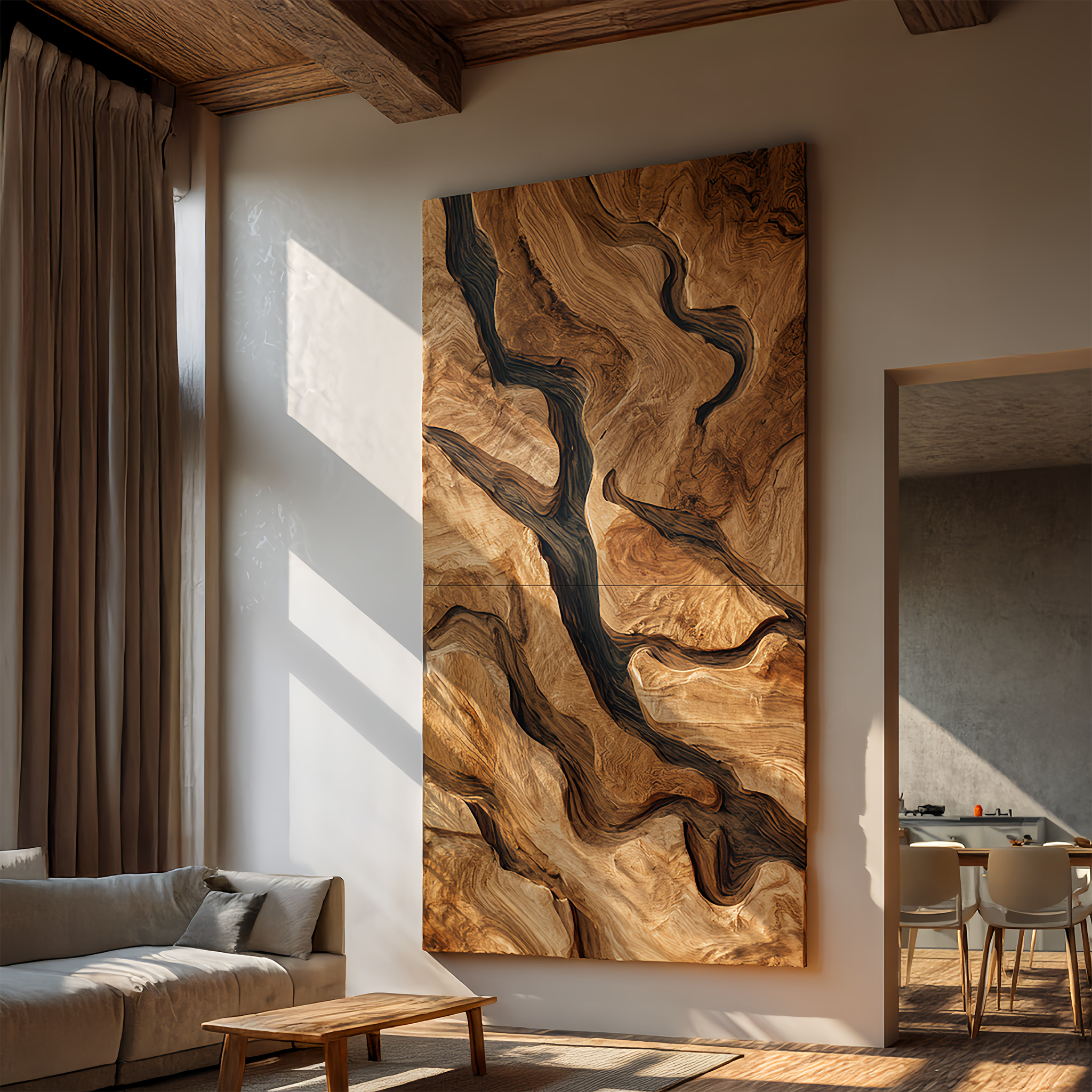 Handcrafted Wooden Wall Art Sculpture For Bedroom SILDTTRWA035