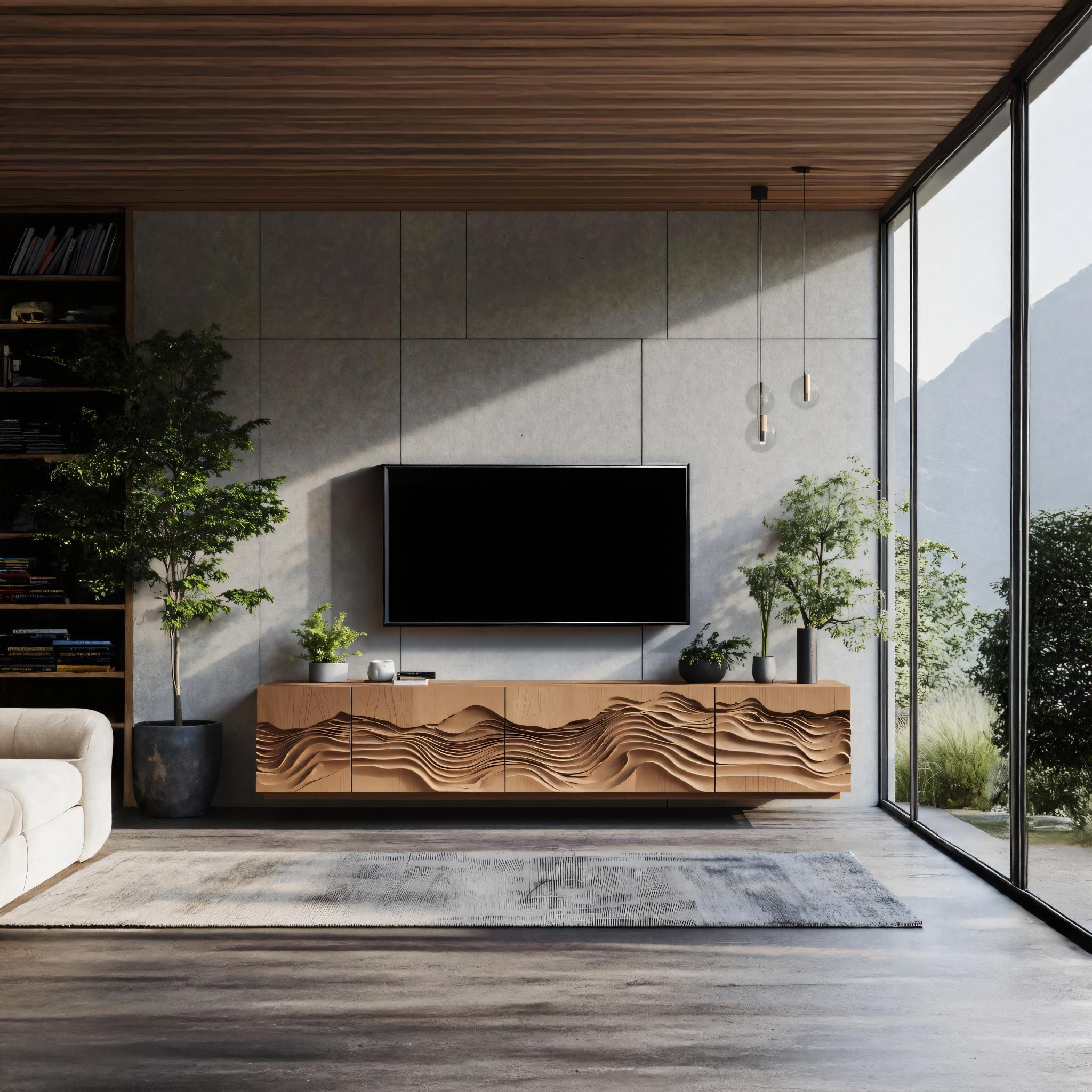 Mid Century TV Table For Living Room Design SILDTTNTVC040