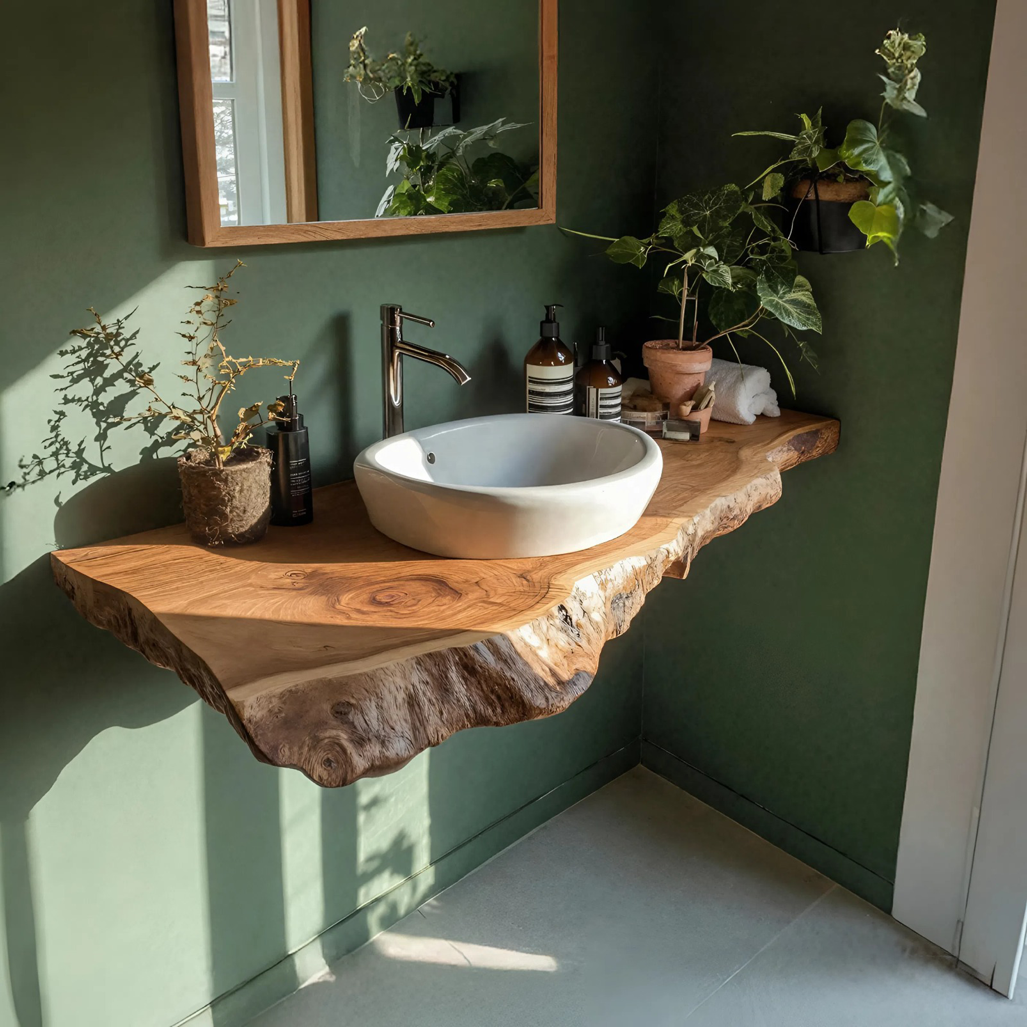 Farmhouse Bathroom Vanity In Solid Wood With Shelf SILDTTRBAS032