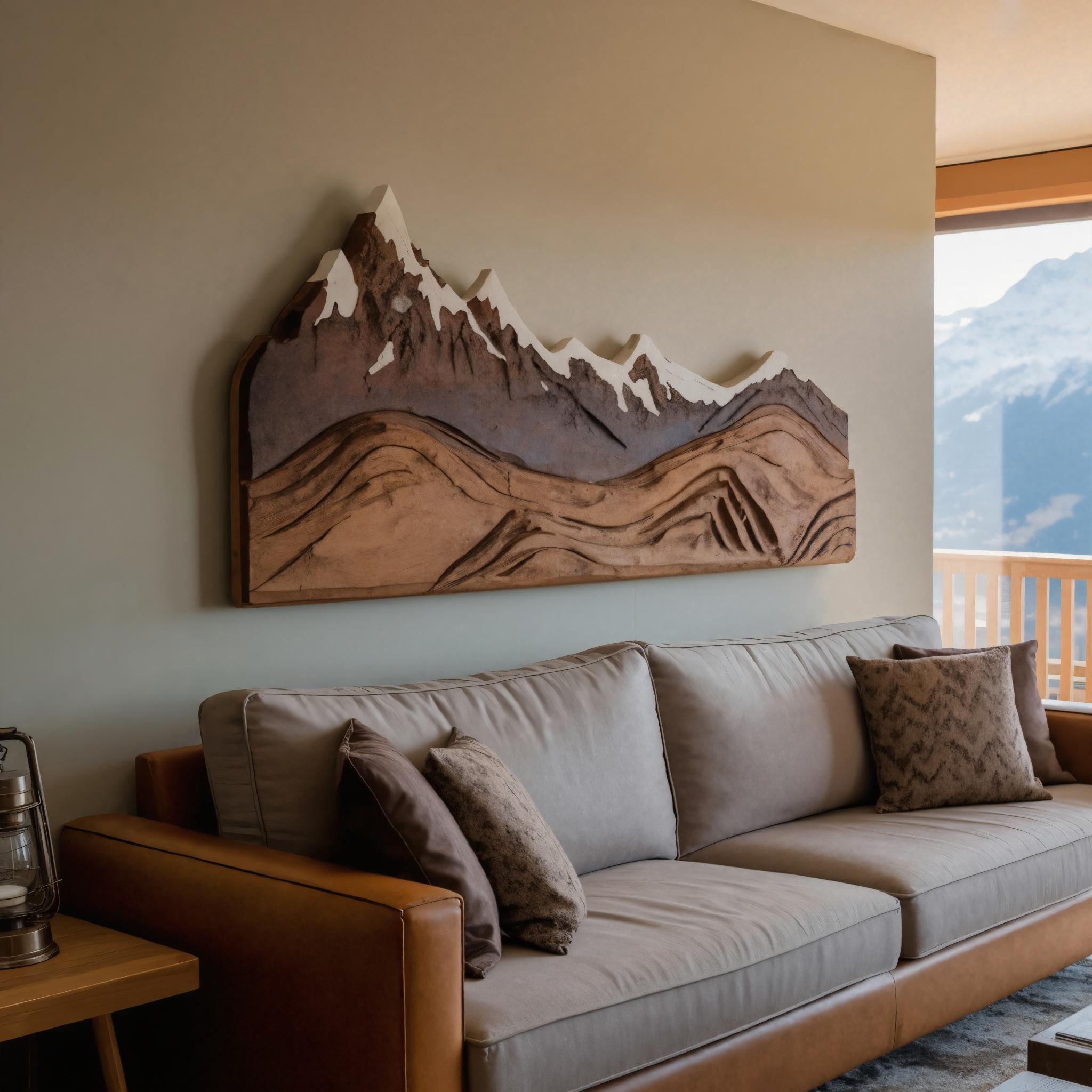 Mountain Wall Art Carving For Living Room And Nature Inspired Home SITHHNWA003