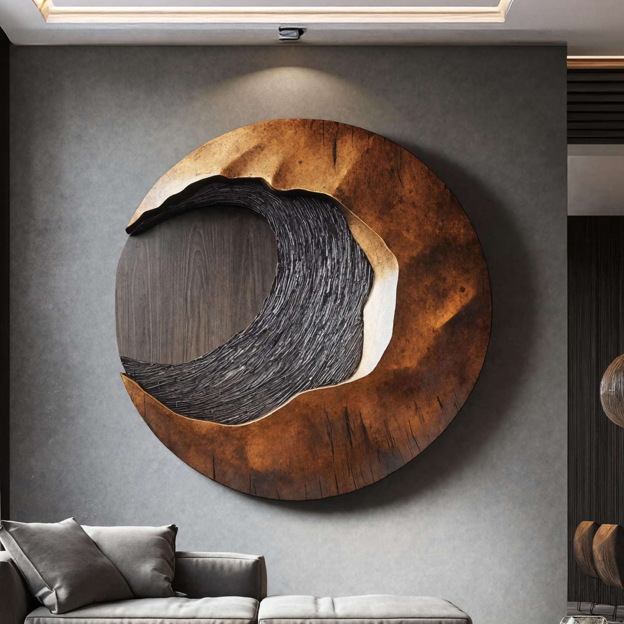 Handcrafted 3D Wood Wall Art For Entryway Focal Point SILDTTNWA011