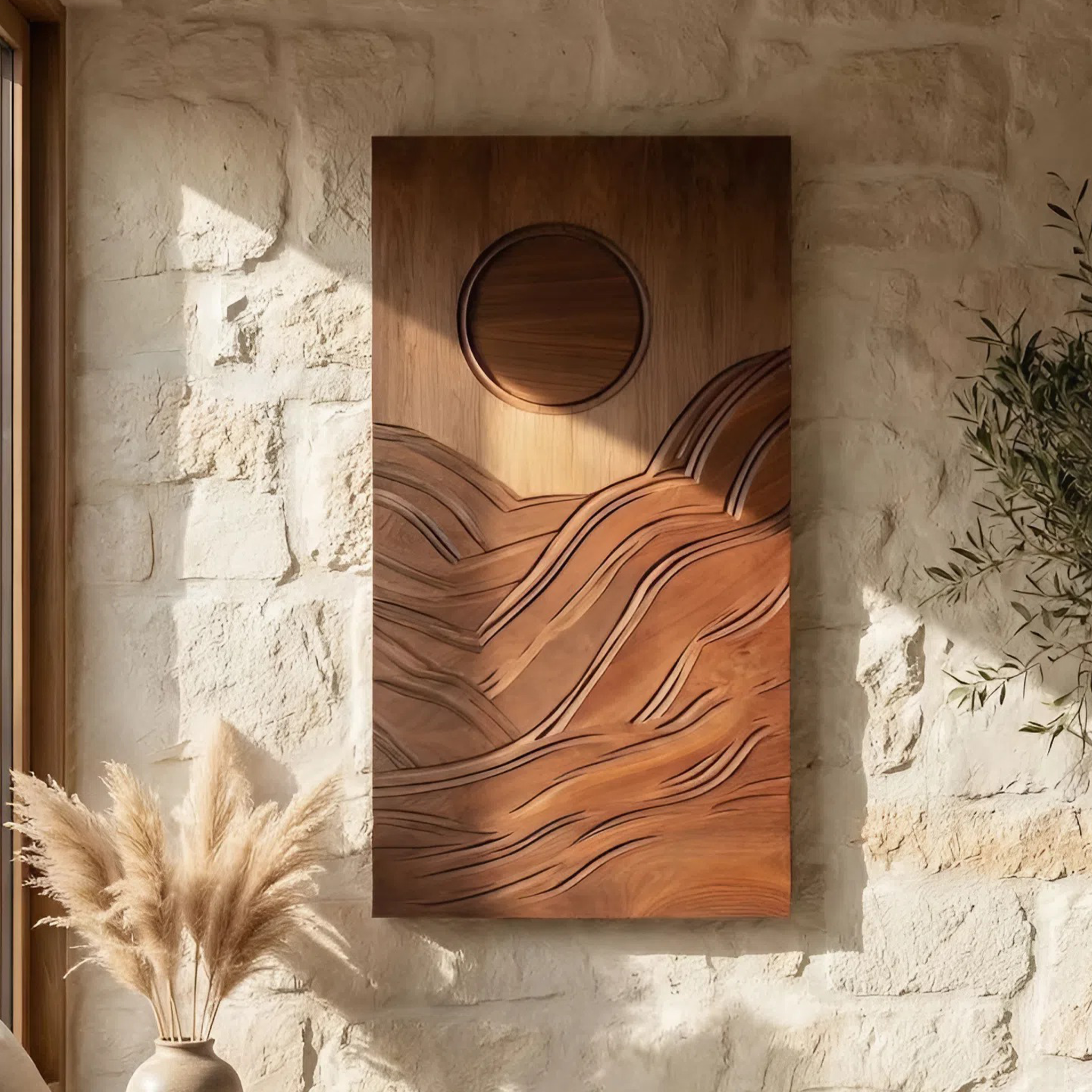 Mid Century Organic Wall Sculpture For Entry Space Decor SILDTTNWA054