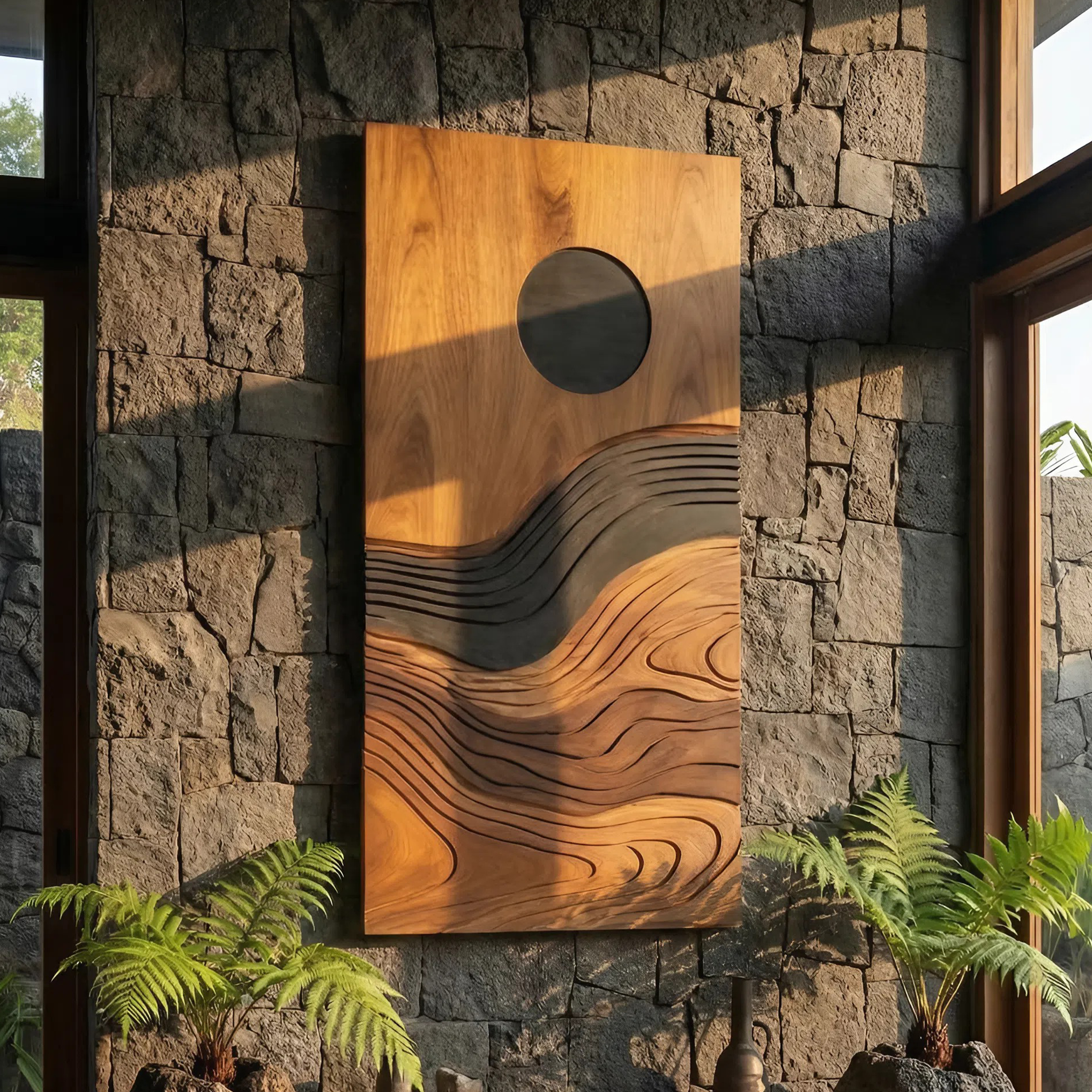 Contemporary Flowing Wall Decor For Entryway And Lounge Display SILDTTNWA050