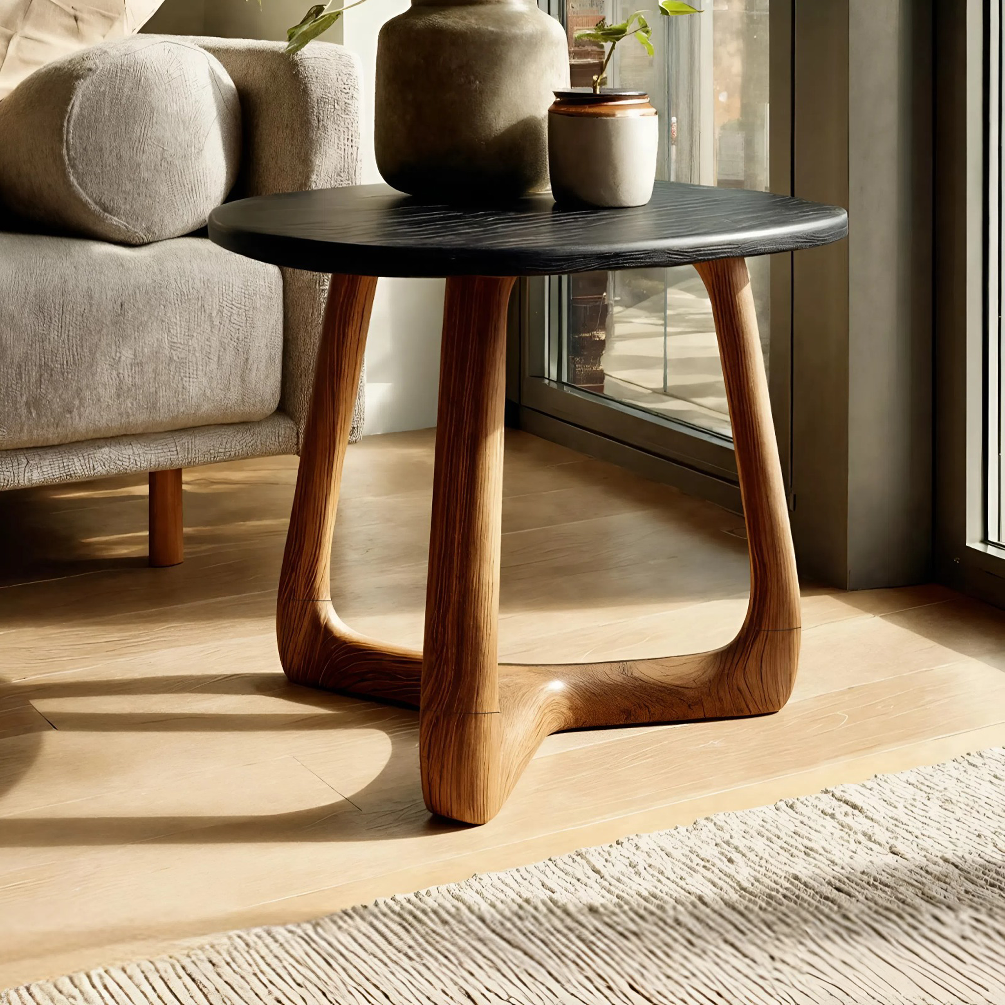 Modern Wooden Side Table For Scandinavian Living Space SILDTTNSTA031