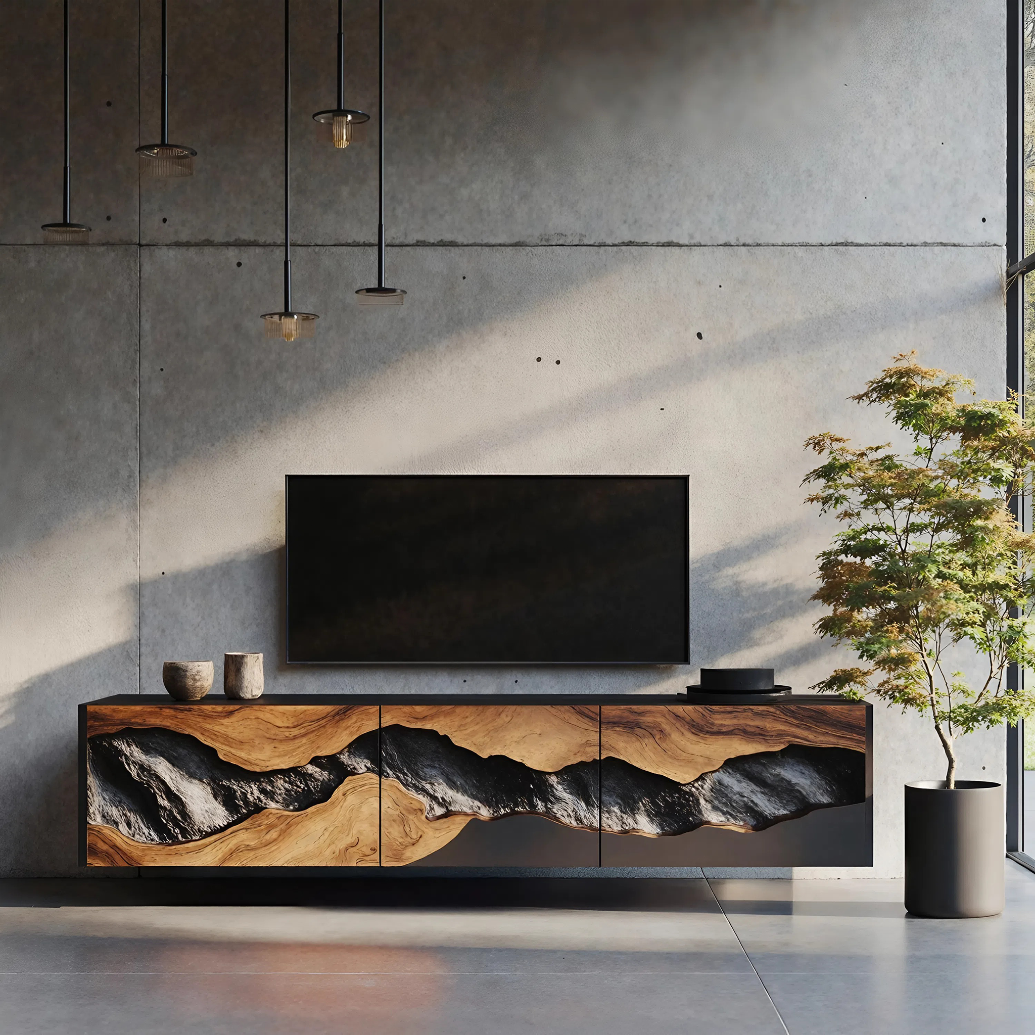 Handcrafted TV Console For Cozy Living Space SILDTTNTVC036