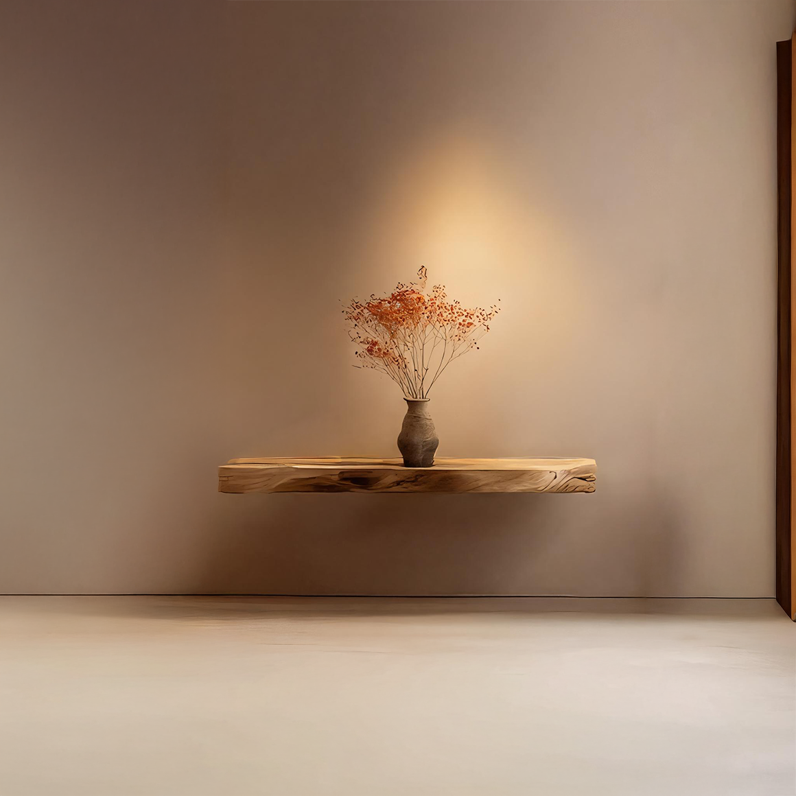 Rustic Live Edge Floating Shelf Bedroom Wall Decor SINLSAFL319