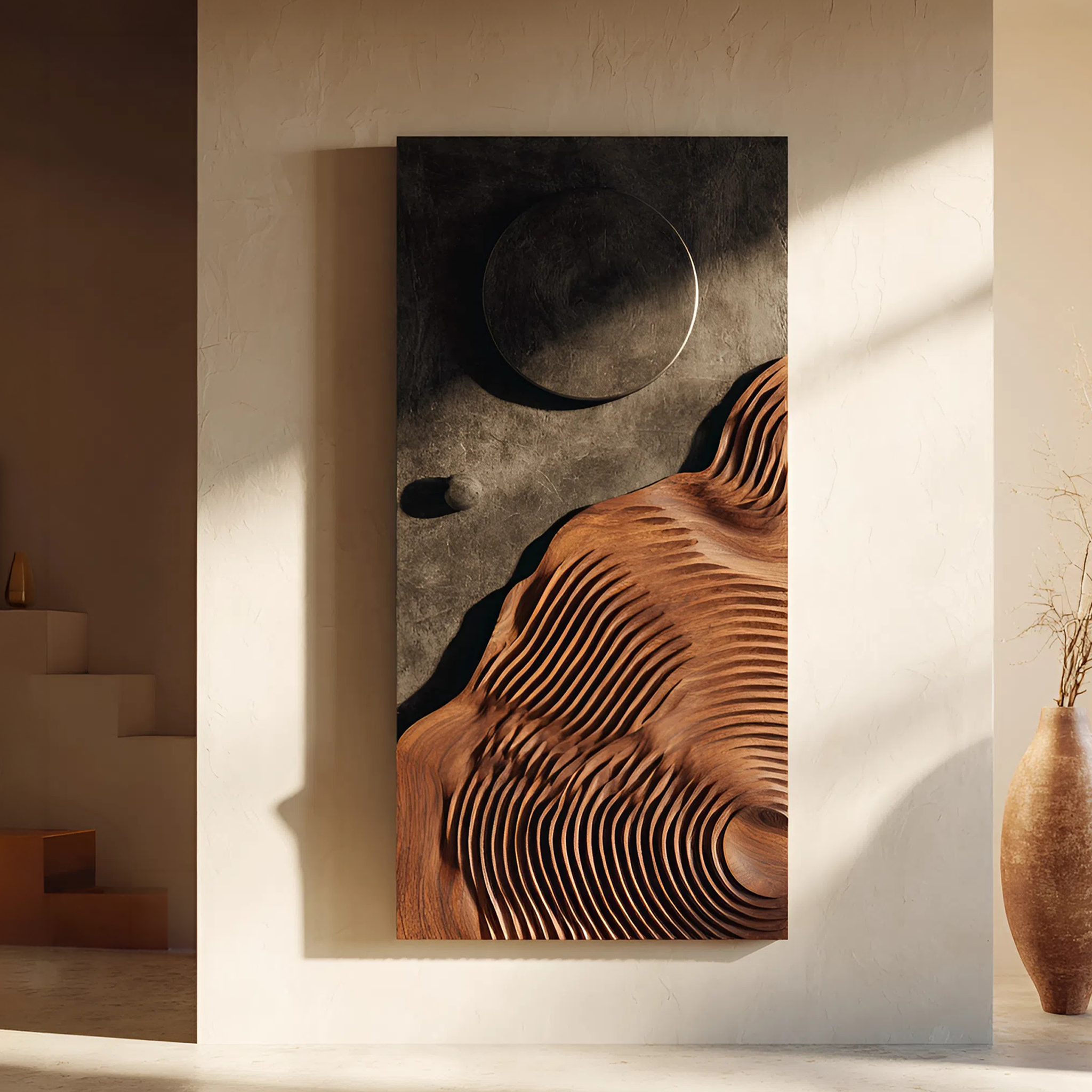 Mid Century Abstract Wall Decor For Living And Entry Accent SILDTTNWA061