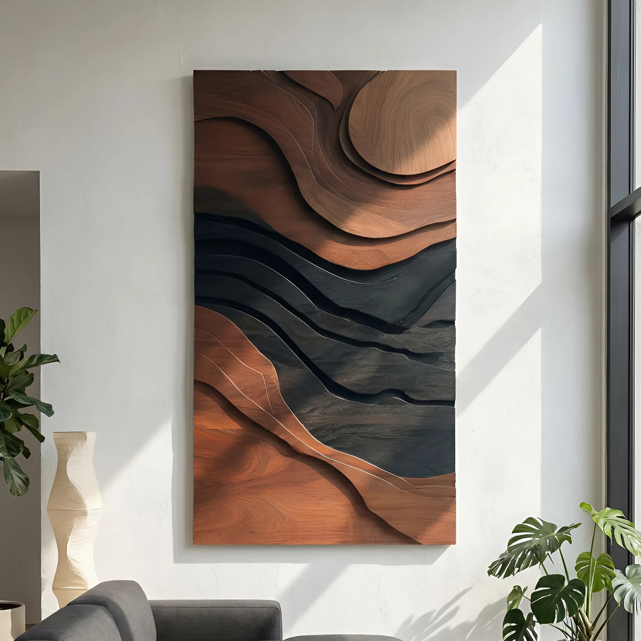 Modern Abstract 3D Wall Art For Bedroom Accent SILDTTNWA064