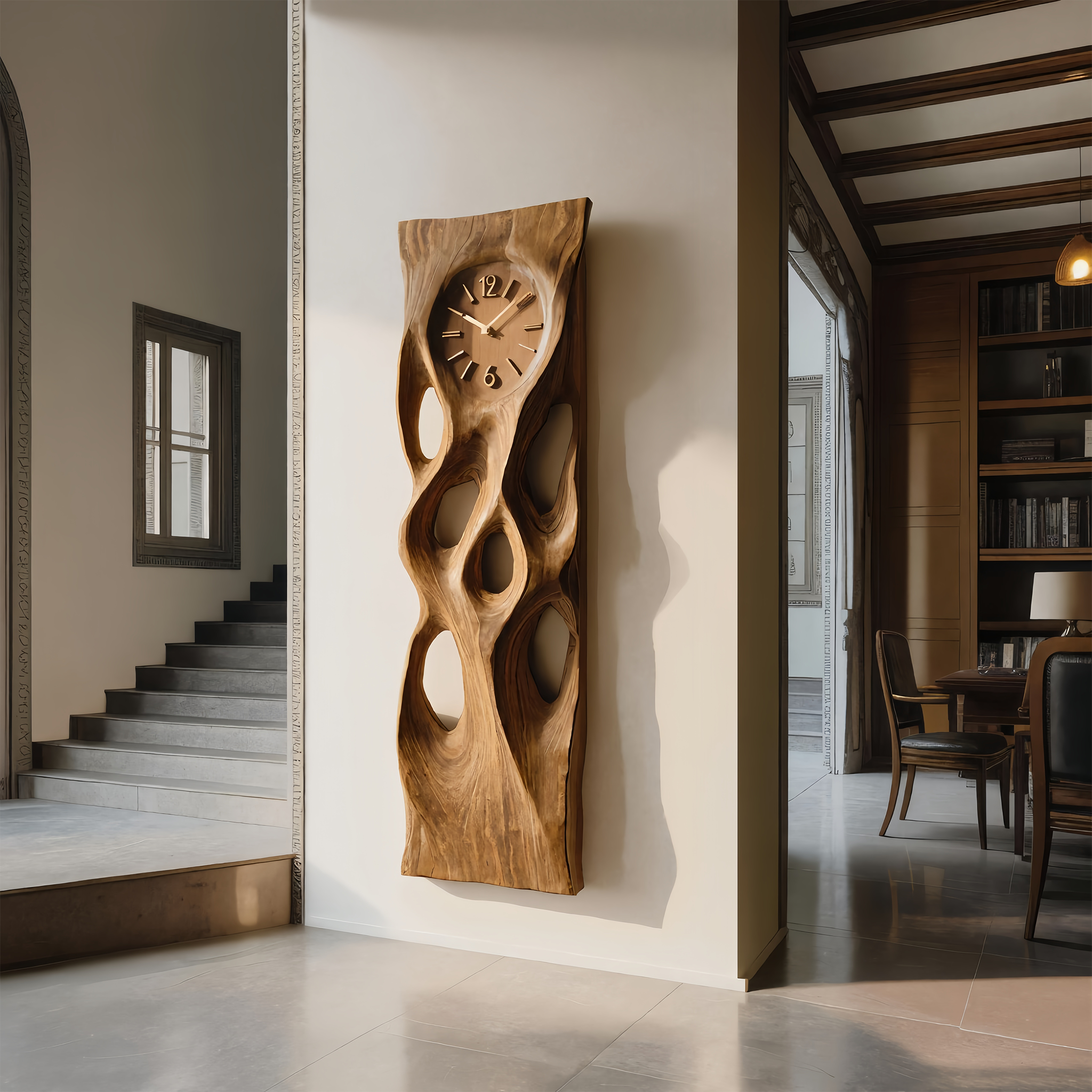 Modern Wall Clock Vertical Design For Living Room SITHHNWAC002
