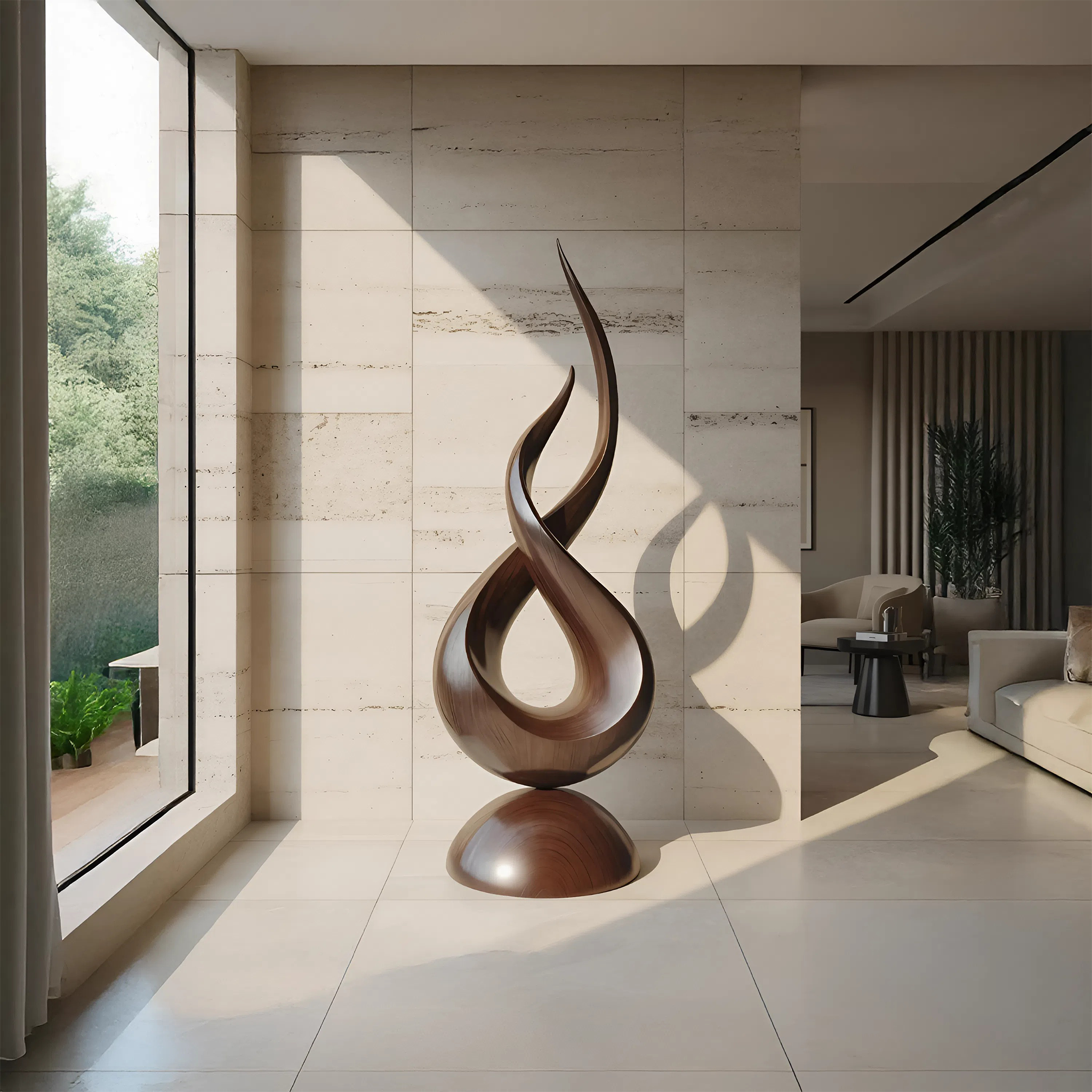 Farmhouse Abstract Sculpture For Garden Outdoor Accent SILDTTRAS019