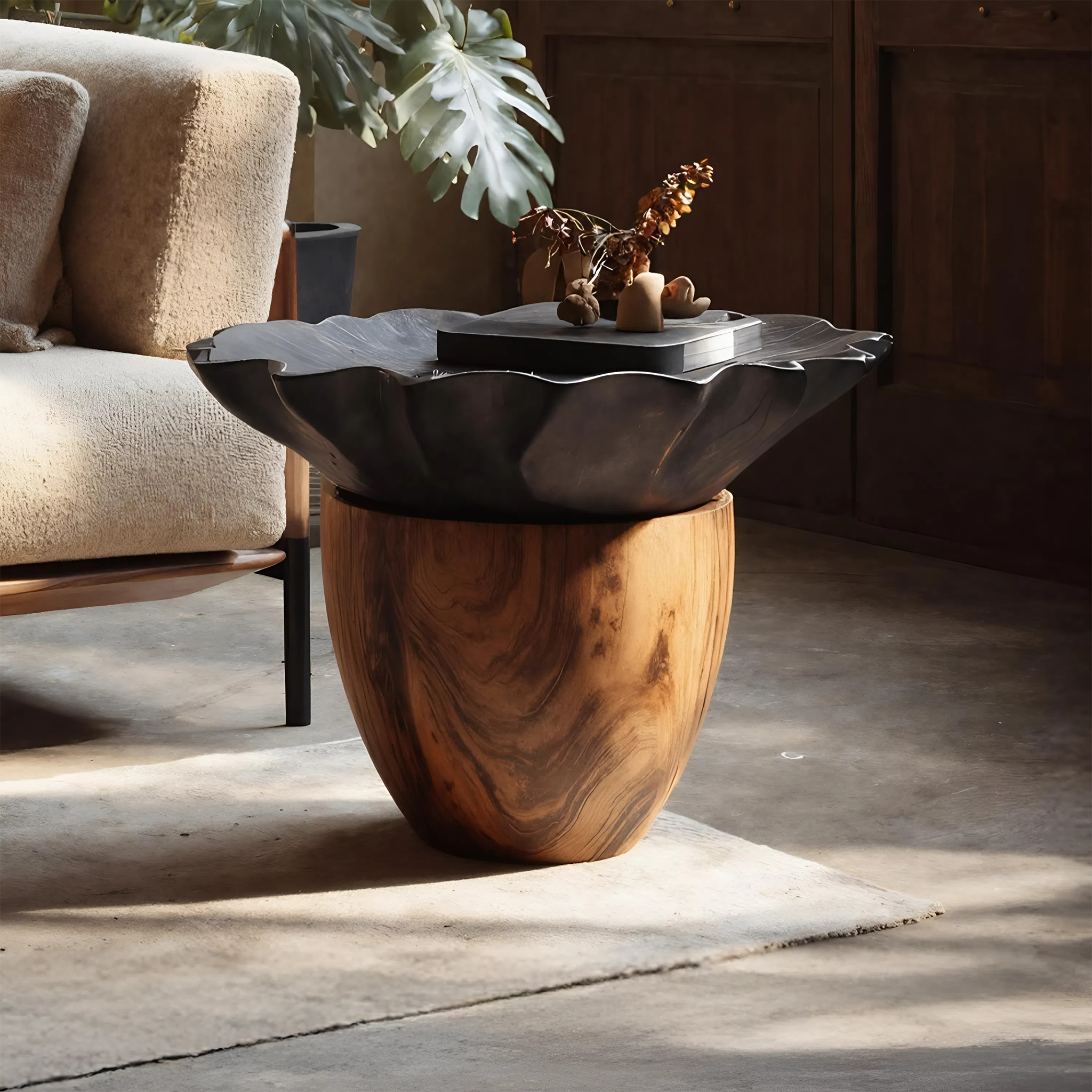 Mid Century Wooden Side Table For Modern Lounge Decor SILDTTNSTA034