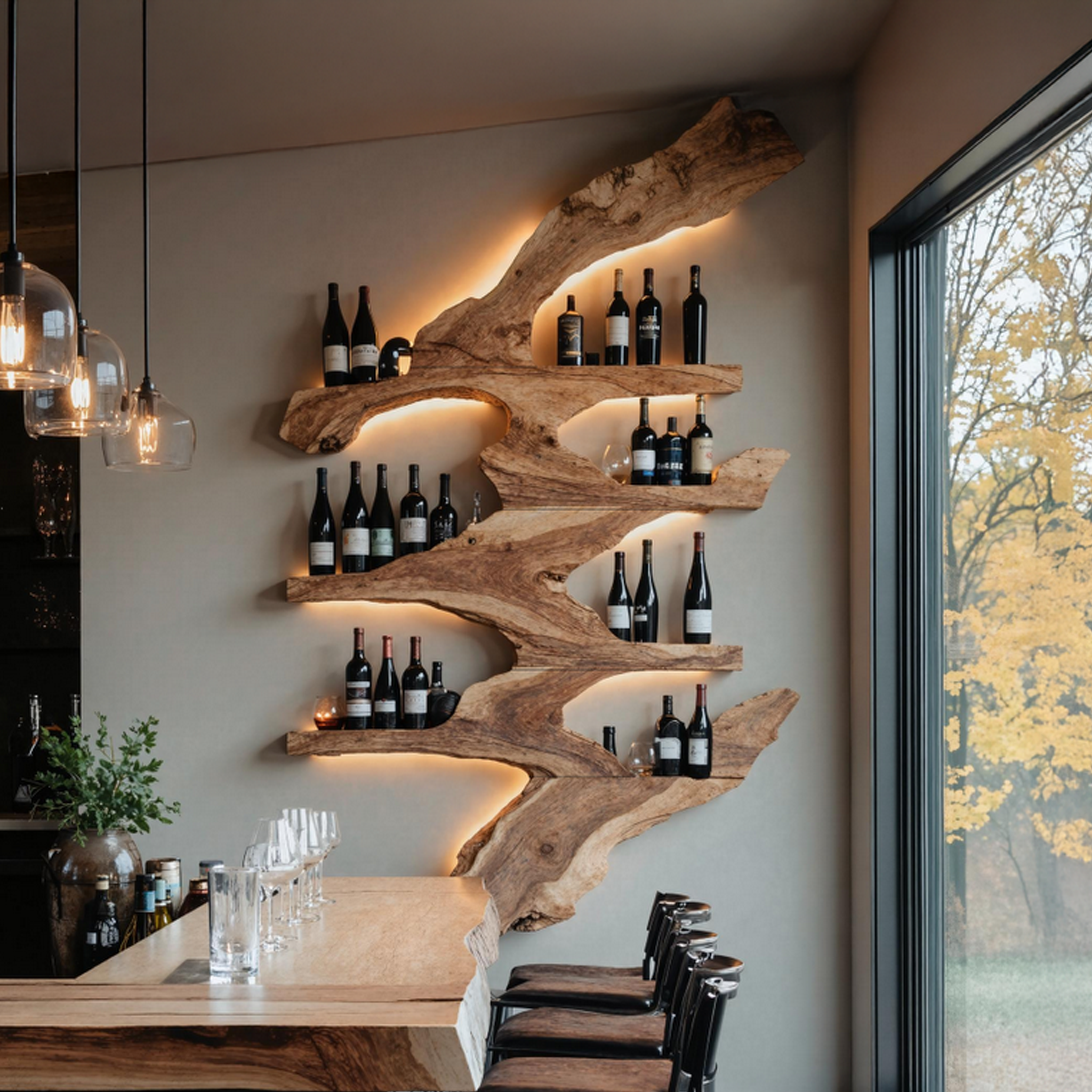 Handcrafted Wine Stand For Kitchen Wine Bottle Rack SILDTTRWH023