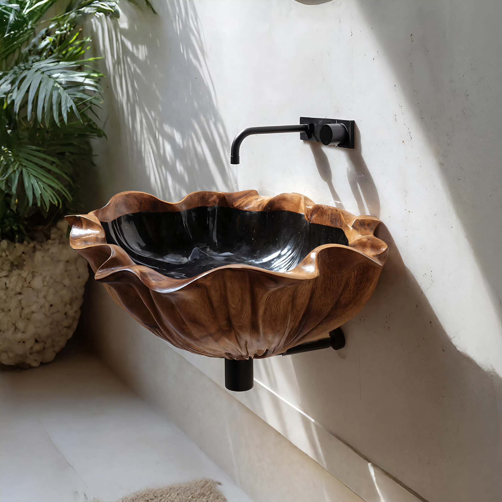 Farmhouse Live Edge Wood Vanity Sink For Timeless Bathroom Decor SILDTTRVS030