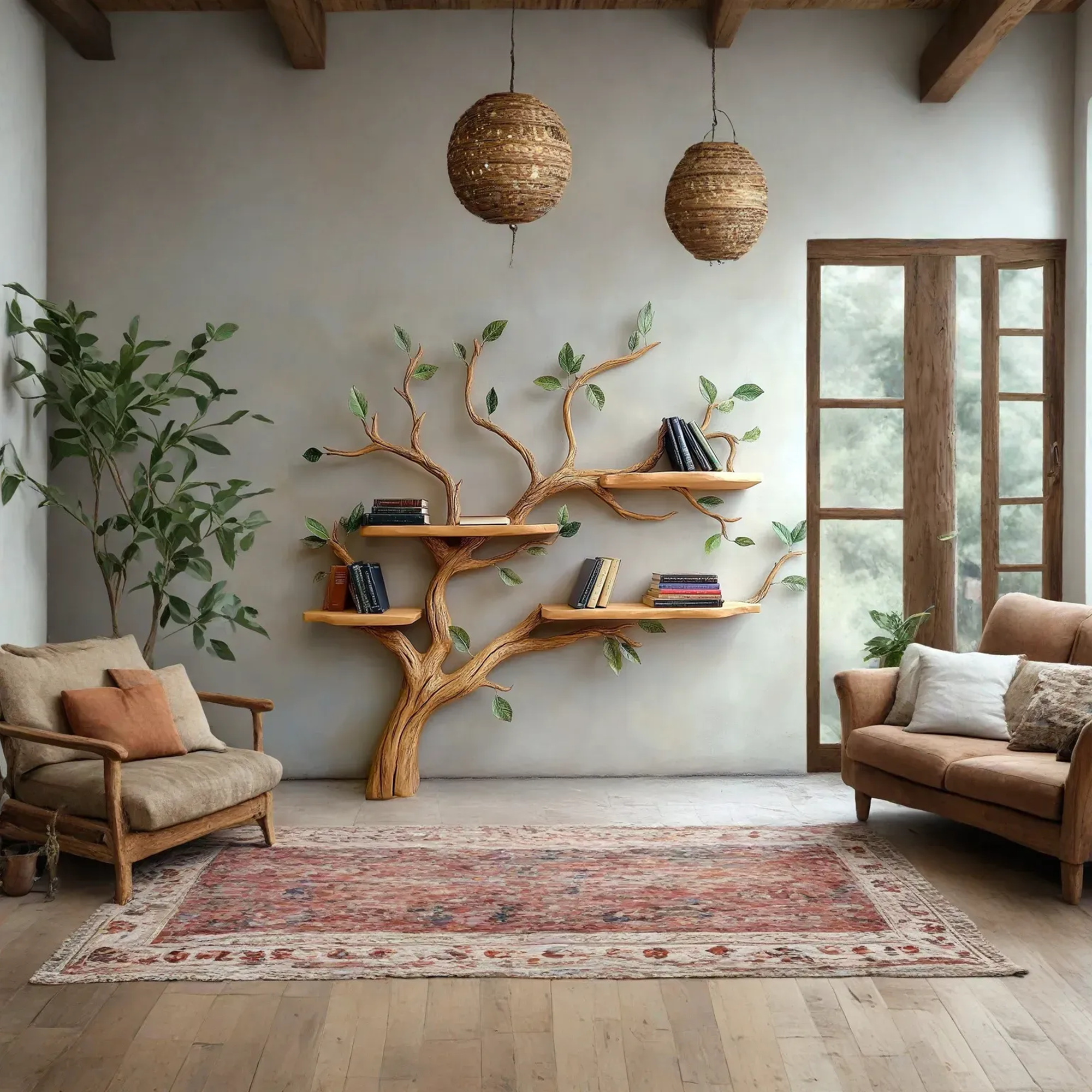 Floating Shelf Wood Branch Tree Shelf Home Decor SINLTB111