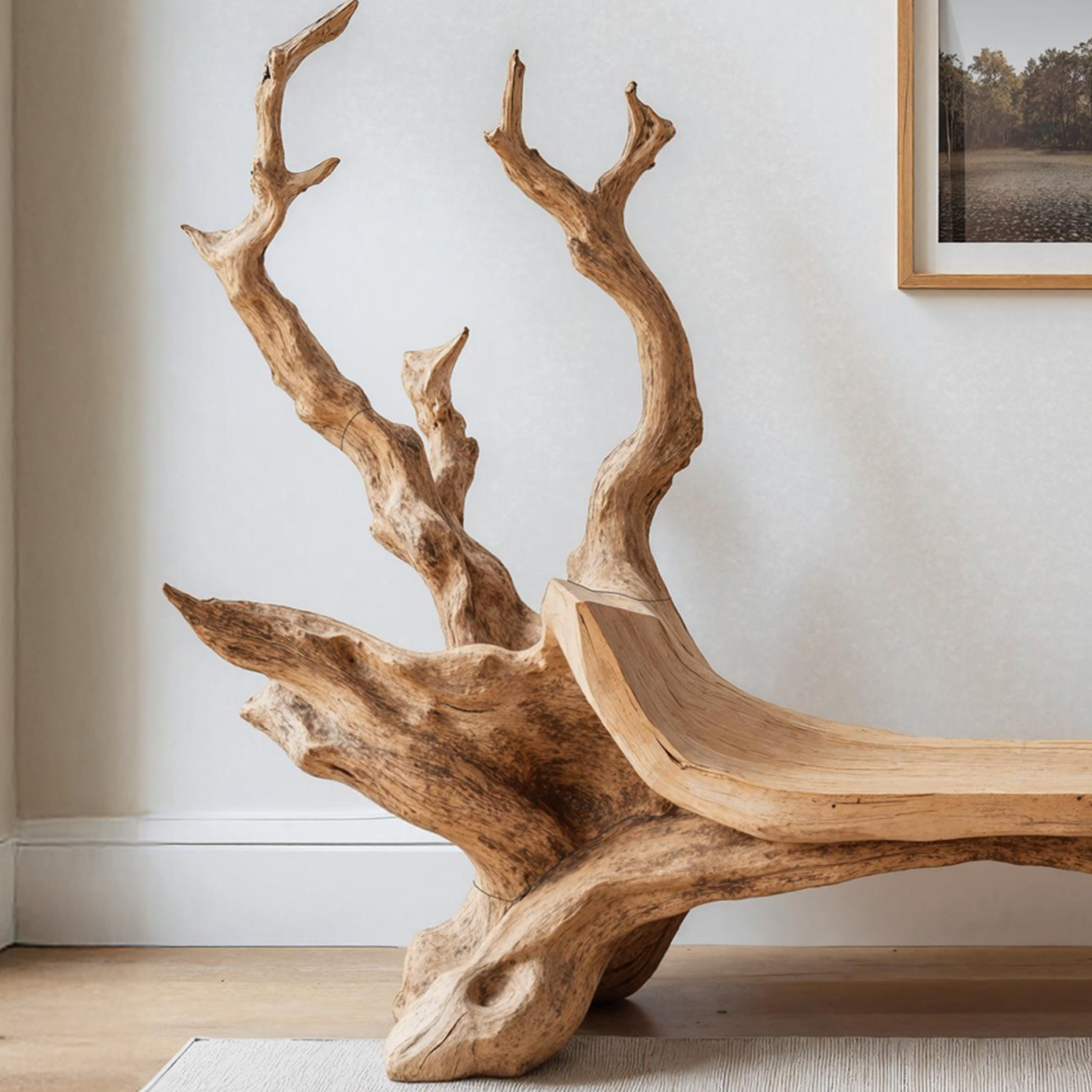 Mid Century Wooden Bench For Modern Living Room Decor SILDTBRB001