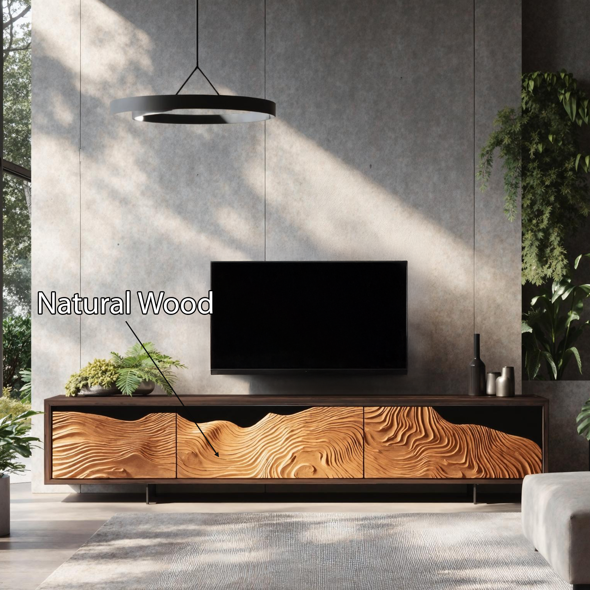Mid Century Rustic TV Cabinet For Cozy Spaces SILDTTNTVC043