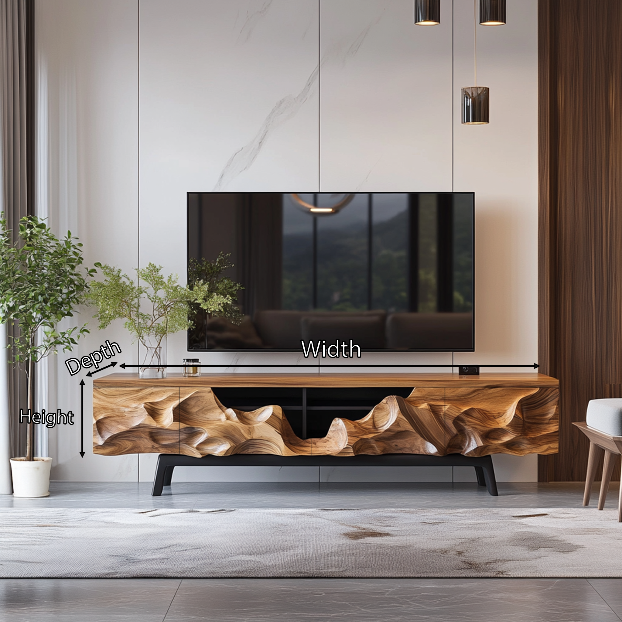 Farmhouse Style TV Cabinet For Living Room Decor SILDTTRTVC055