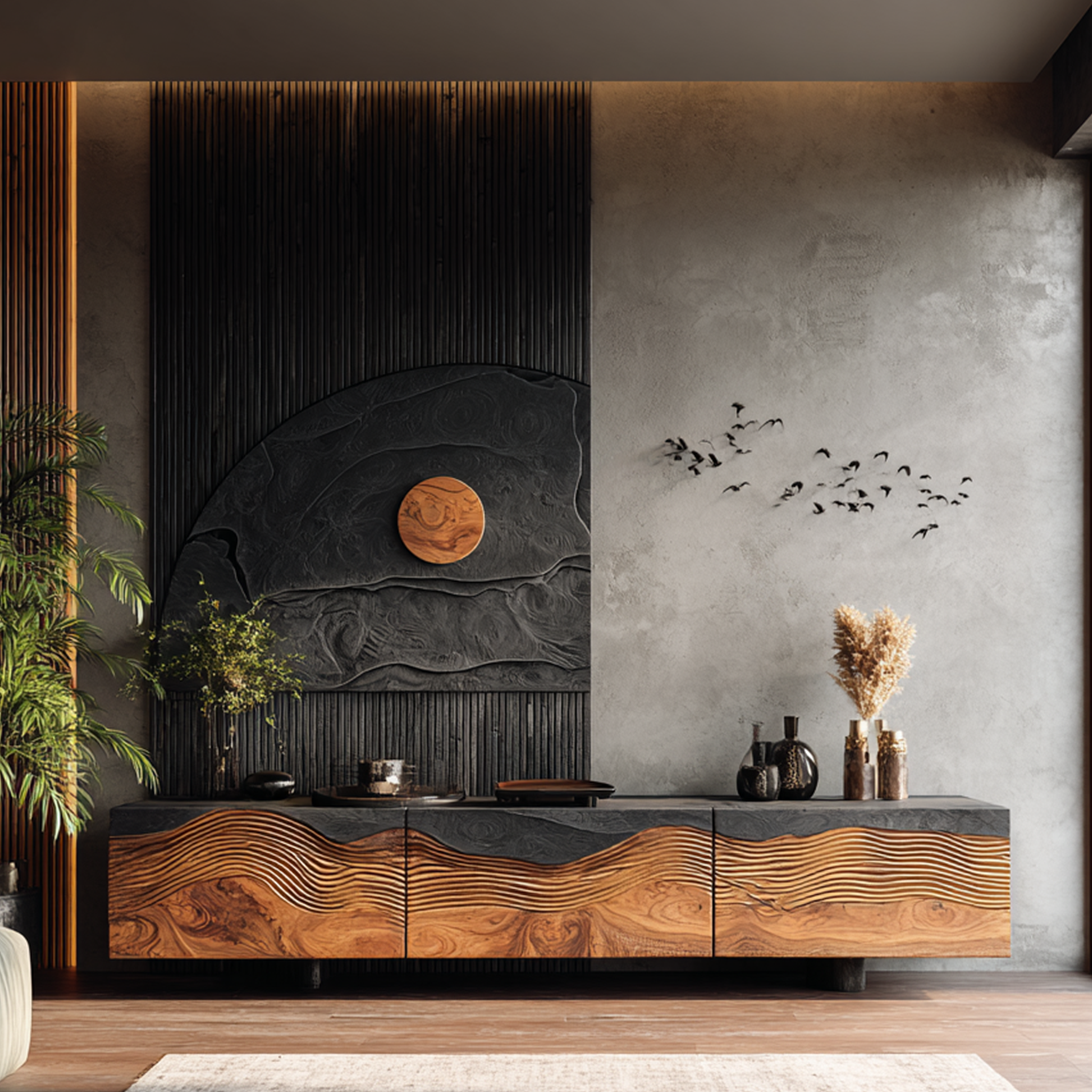 Mid Century Media Cabinet For Home Furniture SILDTTRTVC051
